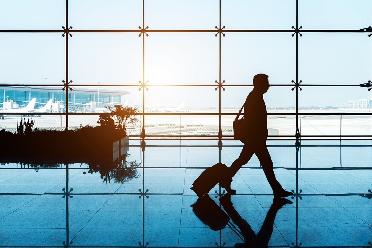 Airport business people