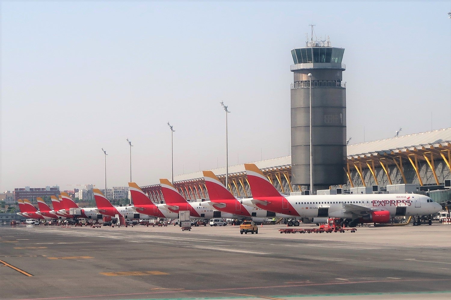 Iberia MAD Madrid Airport tail Iberia Express (photo JT Genter)
