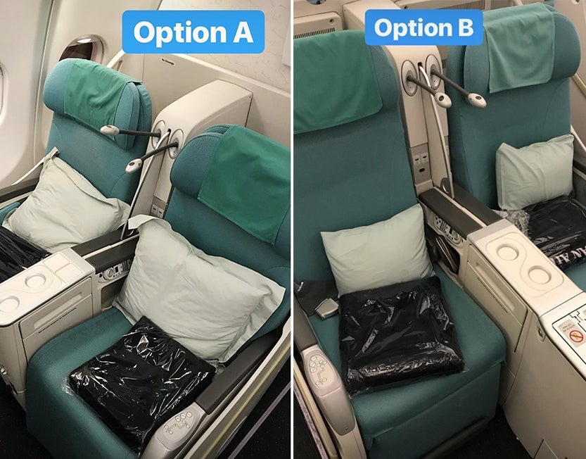 Korean Air — A380 First Class ICN - options a and b