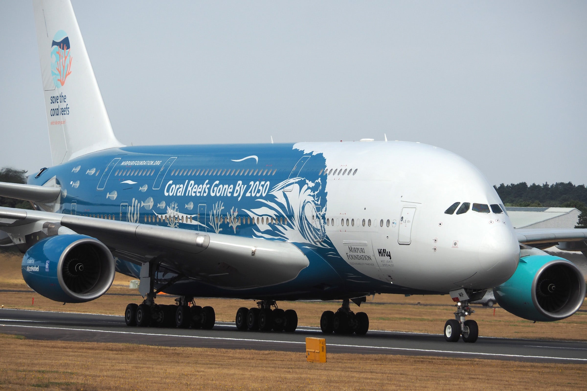 Hifly A380 Farnborough