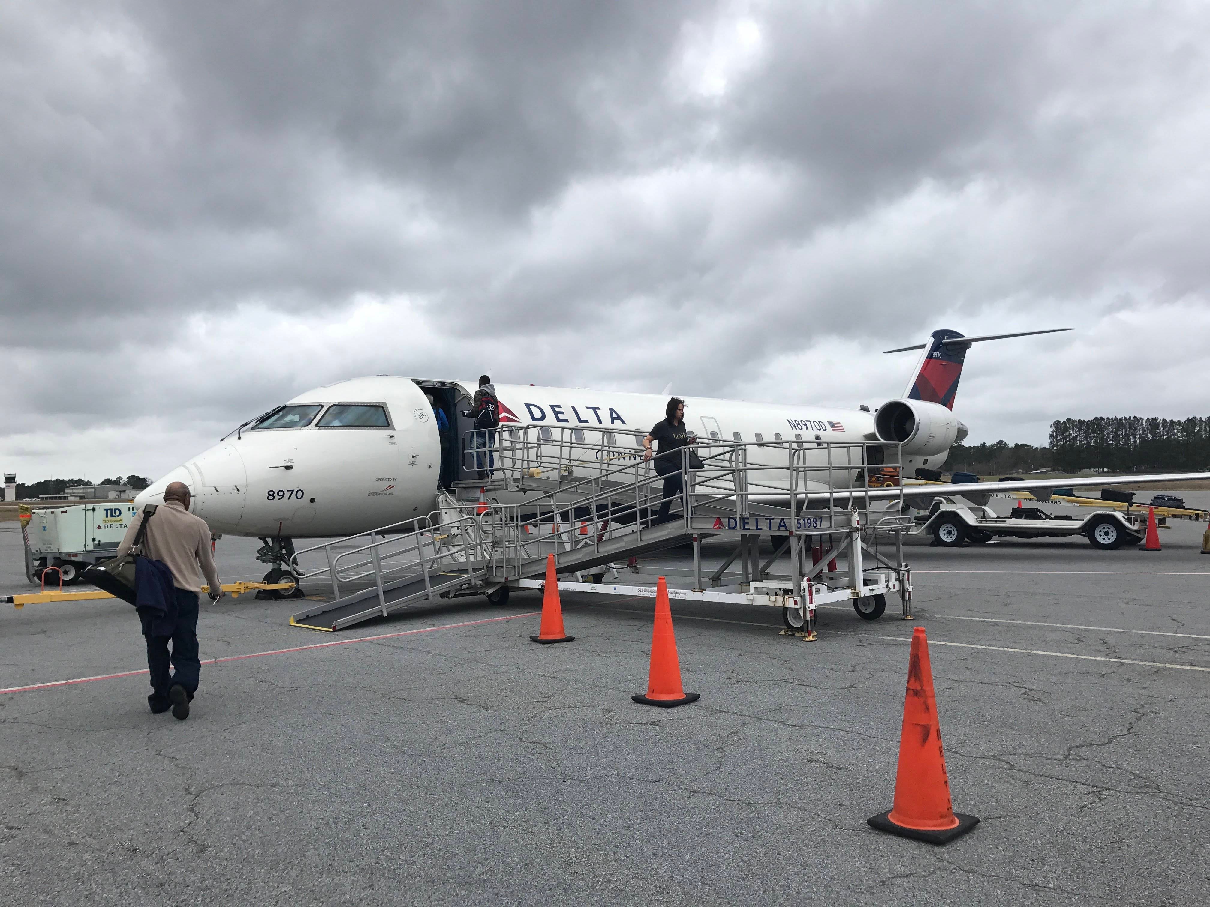 Delta Connection Bombardier CRJ-200 Aircraft at EWN Airport