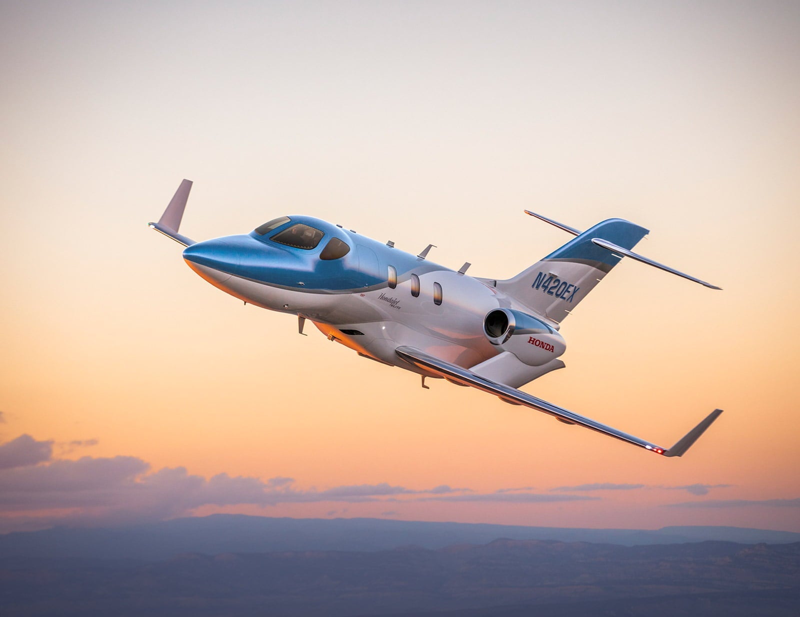 HondaJet Elite In Flight (Blue)