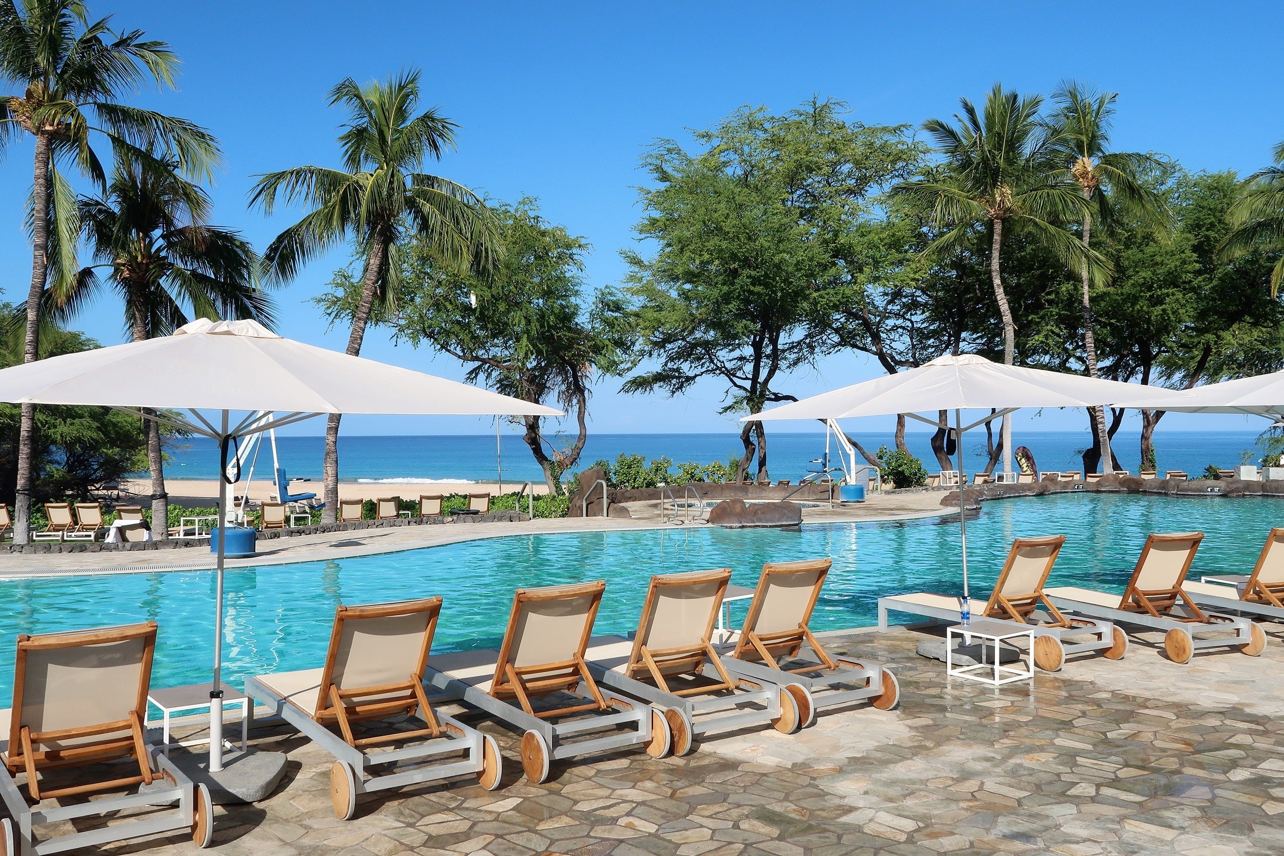 Pool at Westin Hapuna Beach Resort near Waikoloa Village Big Island Hawaii taken August 13 2018 (JT Genter)