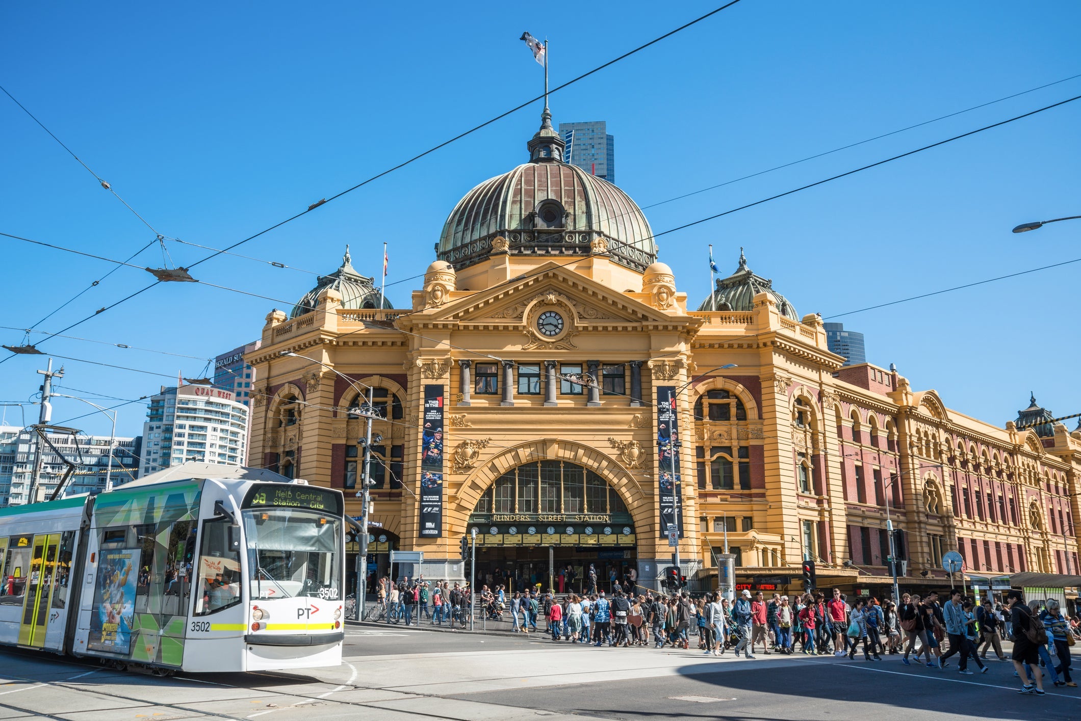 Flinders street station the iconic landmark of Melbourne, Australia.