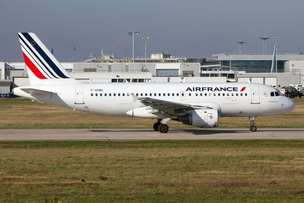 AirFrance Airbus 319 seen at Paris Orly airport