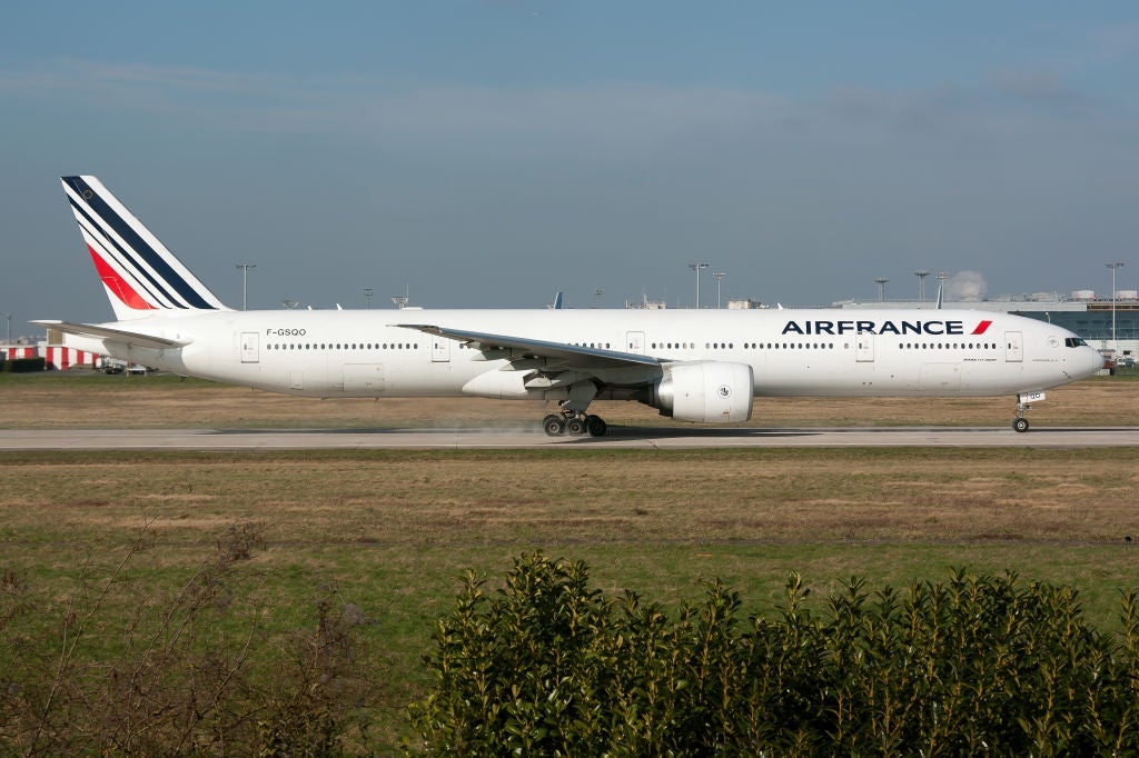 Air France Boeing 777-300ER taking off from Paris Orly