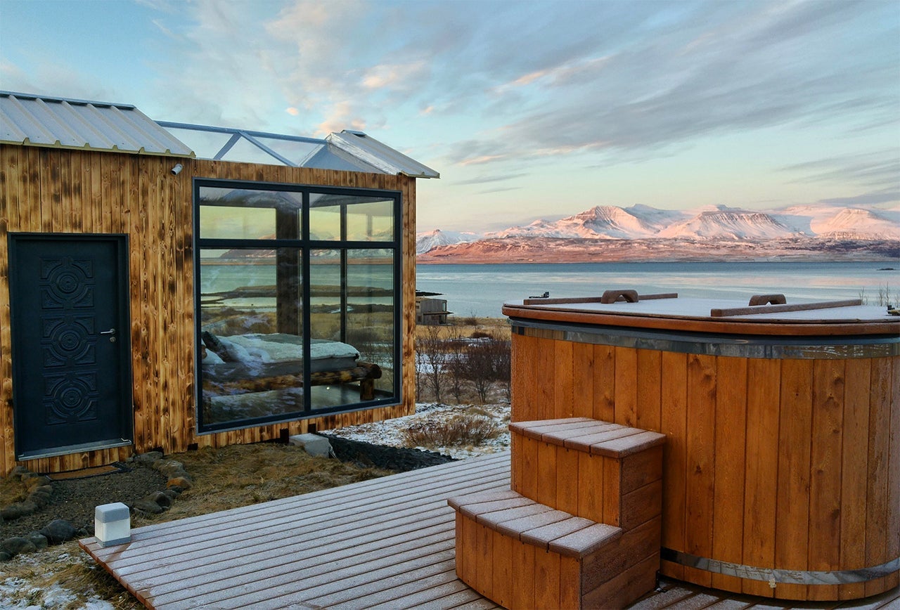 Panorama Glass Lodge at Hvalfjördur in Iceland