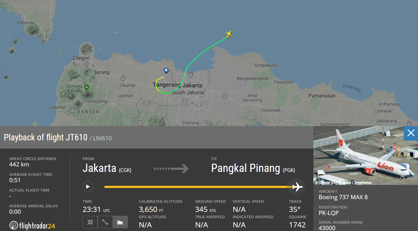 Lion Air crash FlightRadar24