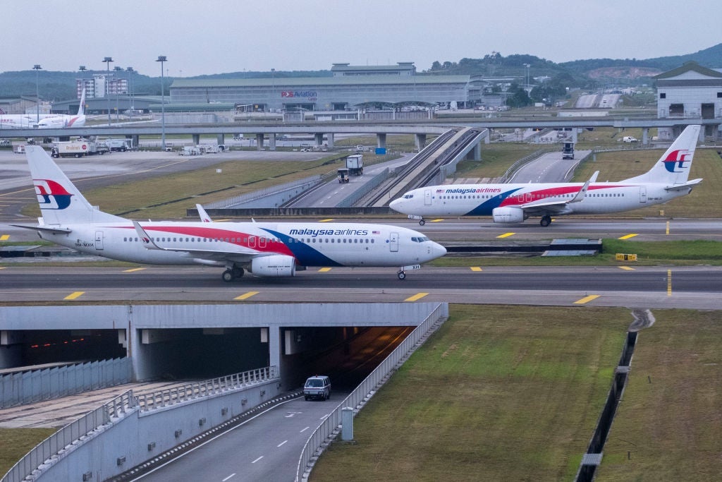 Malaysia Airlines Berhad (MAB) airplanes seen at Kuala