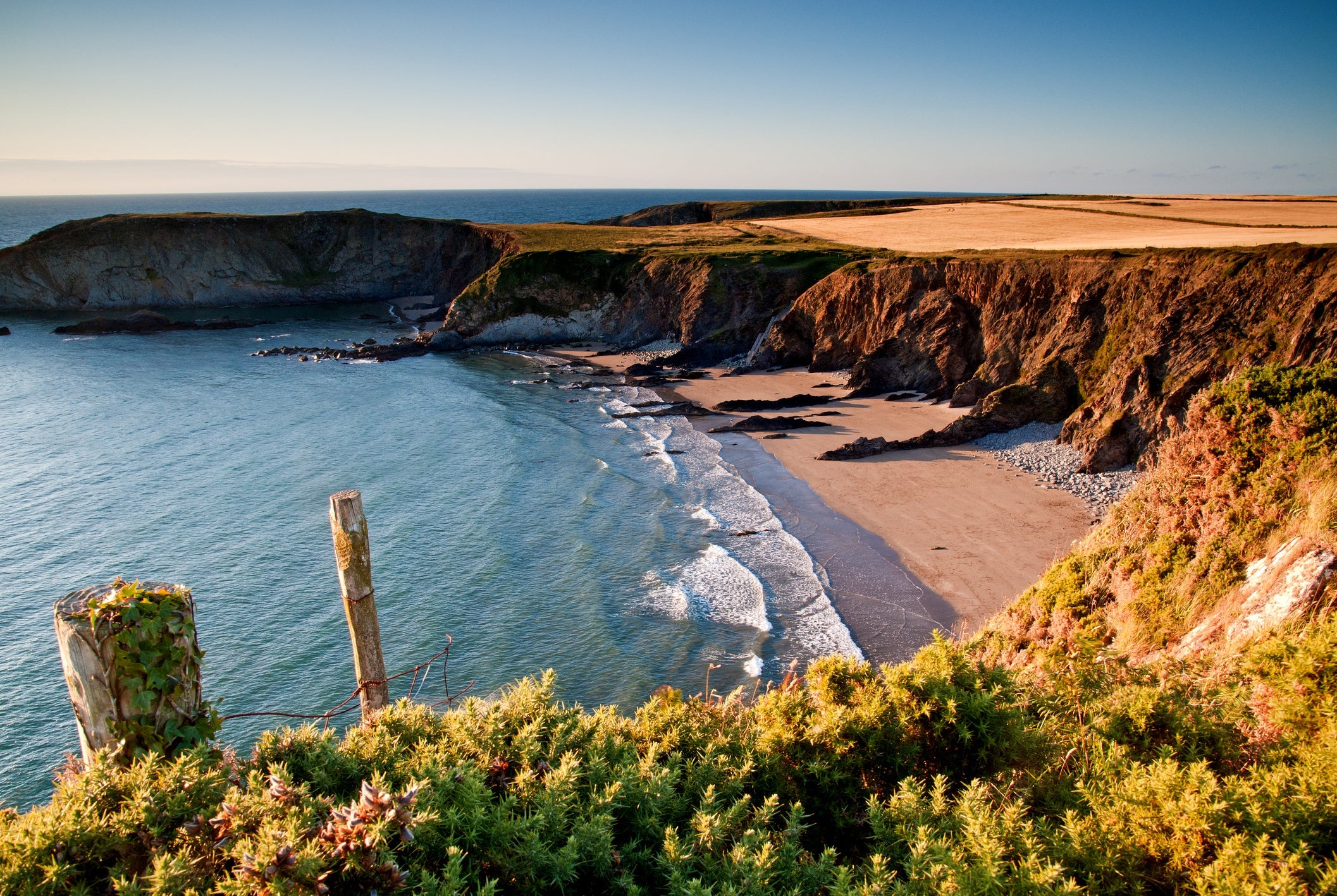 beach on the Pembrokeshire coast path