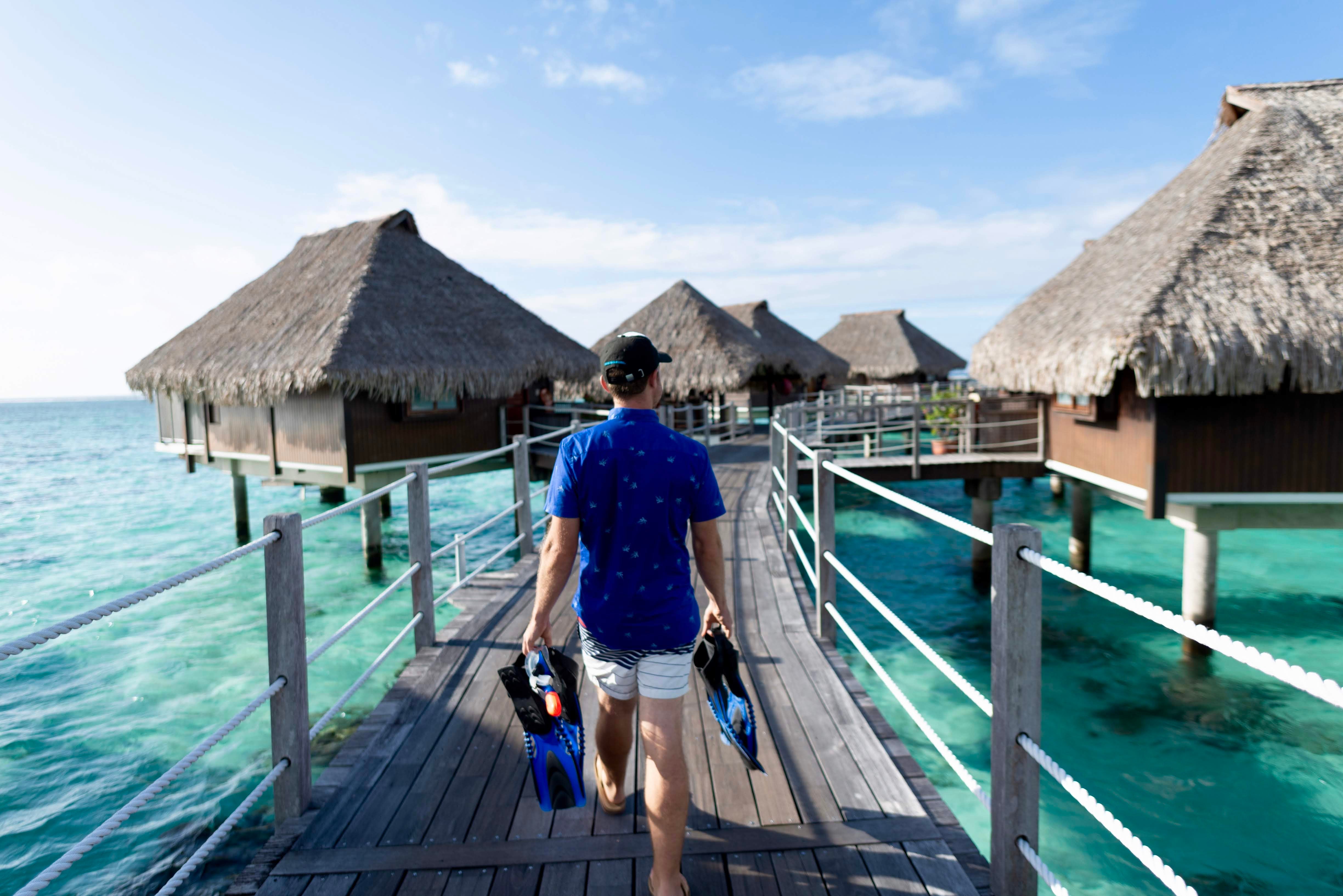 Hilton Moorea Lagoon Resort and Spa - overwater bungalow snorkeling