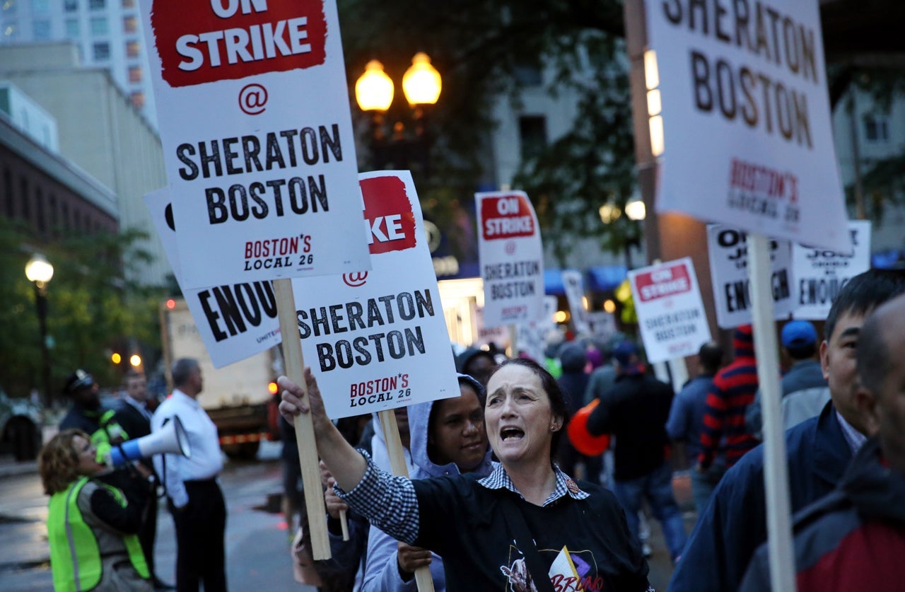Workers At Marriott Hotels In Boston Go On Strike