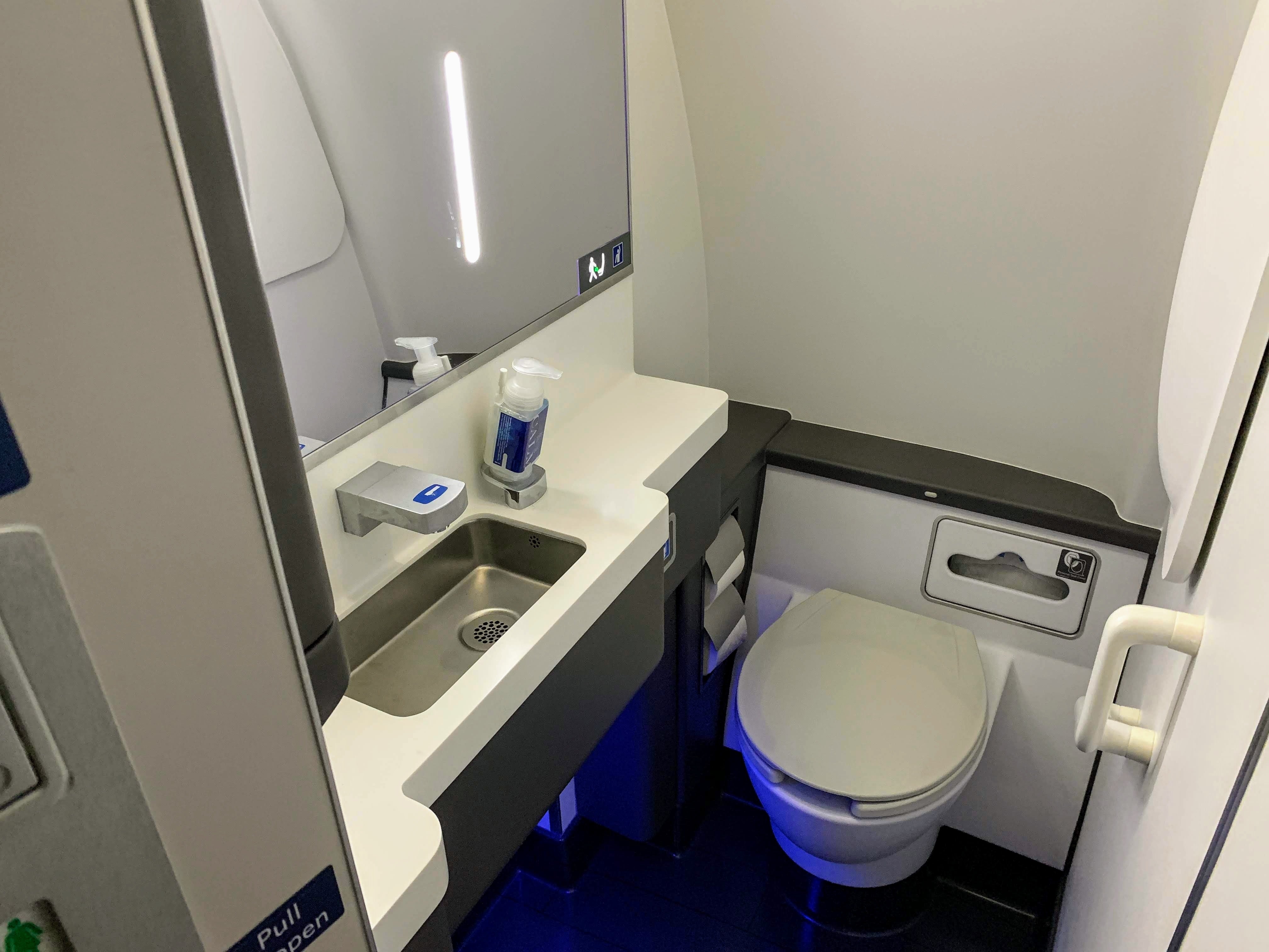Delta Airbus A220 C Series CS100 Preview at ATL - starboard aft lavatory