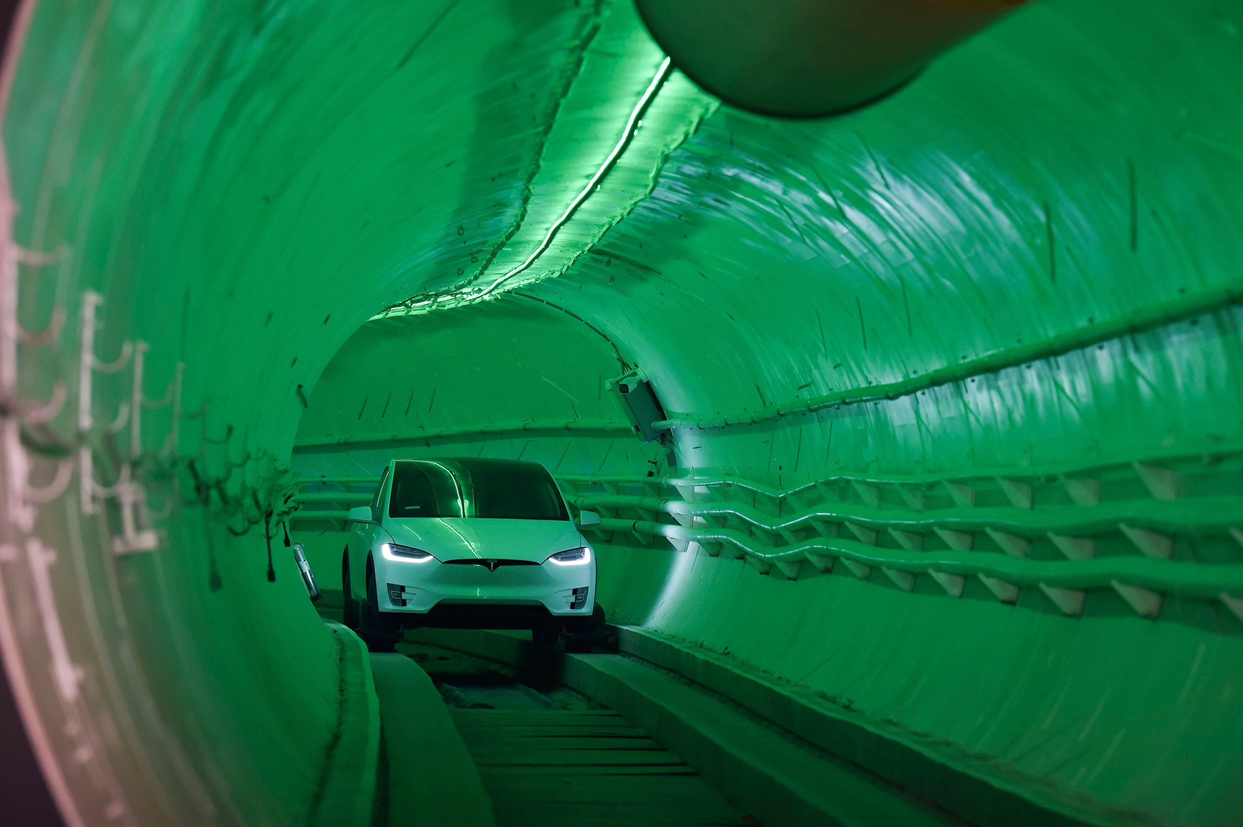 Elon Musk's The Boring Company Unveils Test Tunnel In California