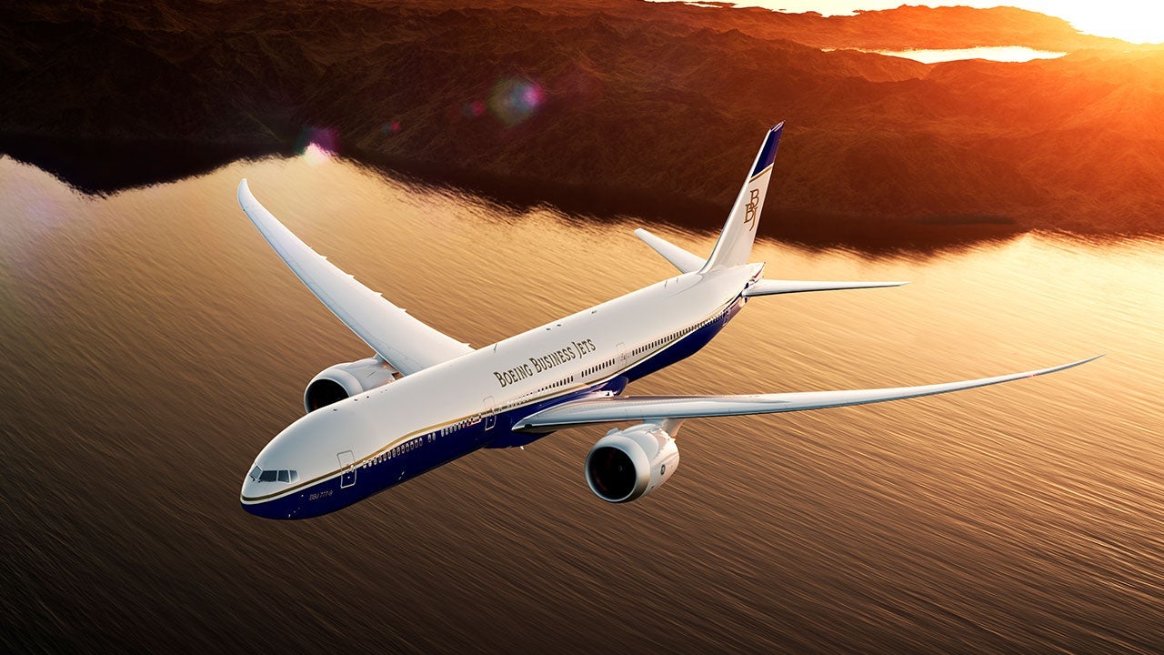 boeing bbj 777x flying