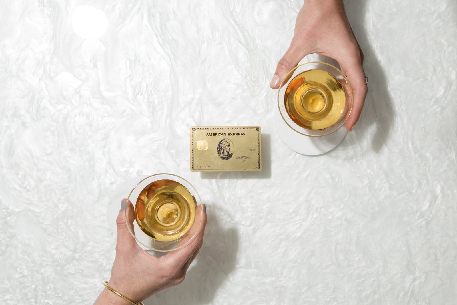 American Express Amex gold credit card dining bar