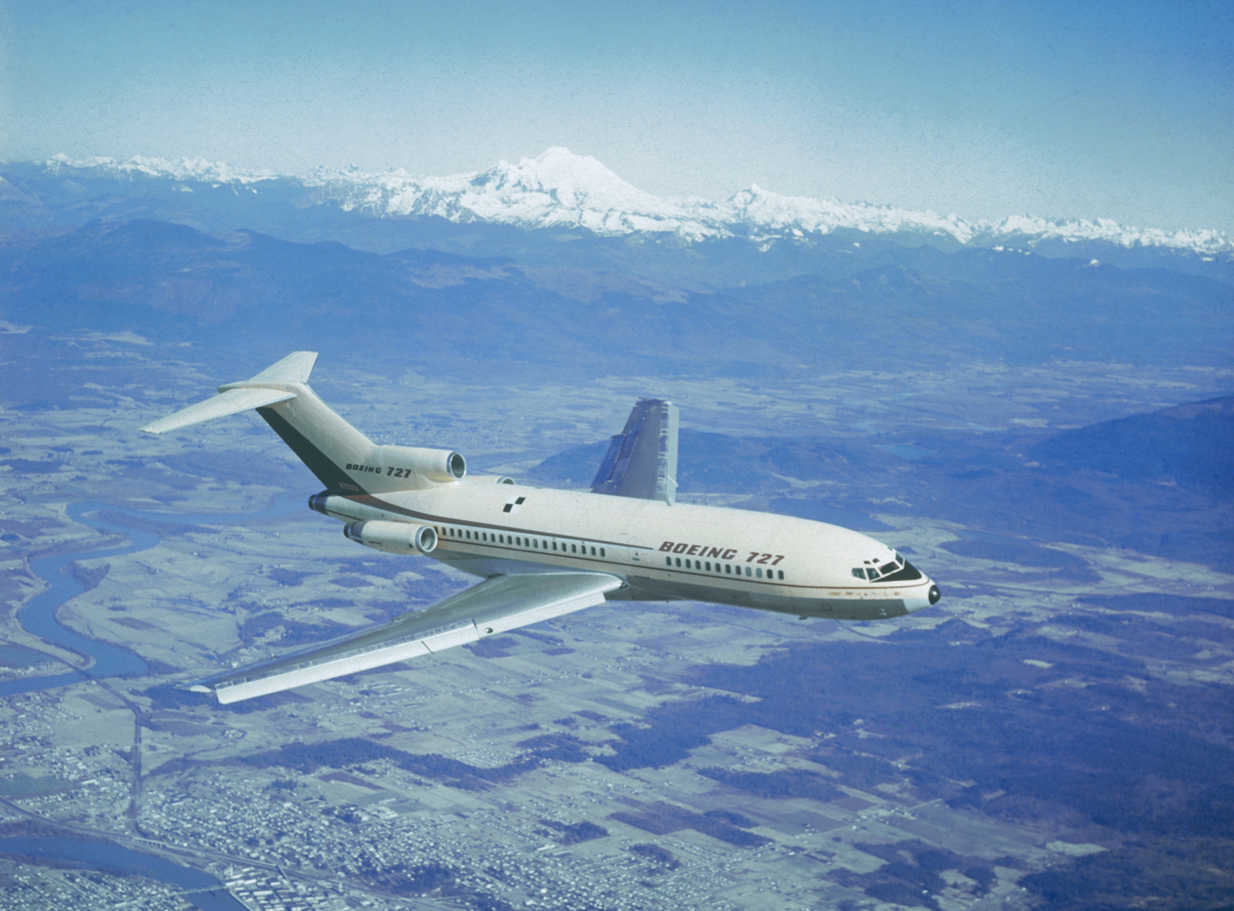 Boeing 727-200 Jet in Flight