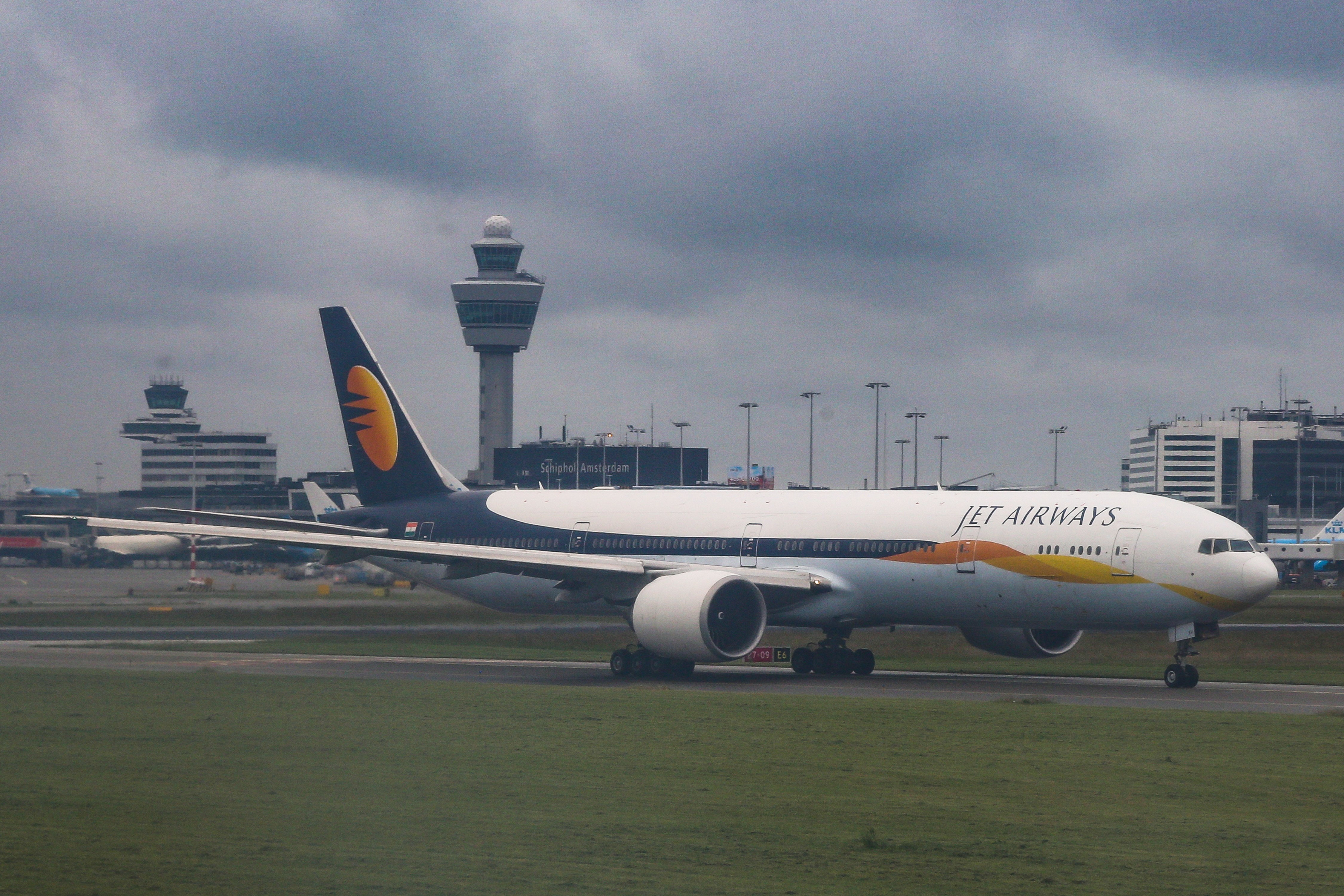Jet Airways Boeing 777 in Amsterdam