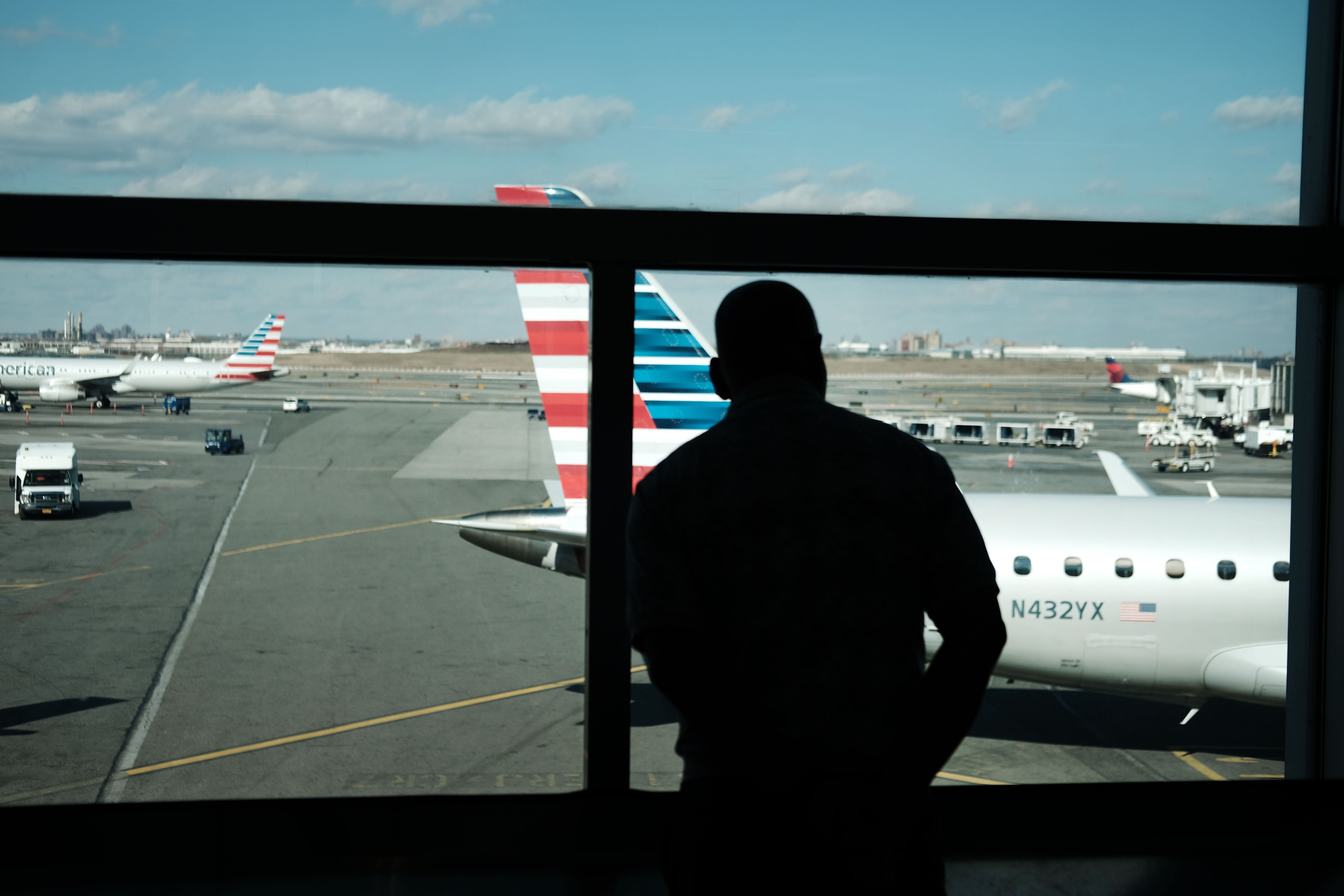 Flights Into New York's Laguardia Halted Over Air Traffic Control Staffing Issues Related To Gov't Shutdown