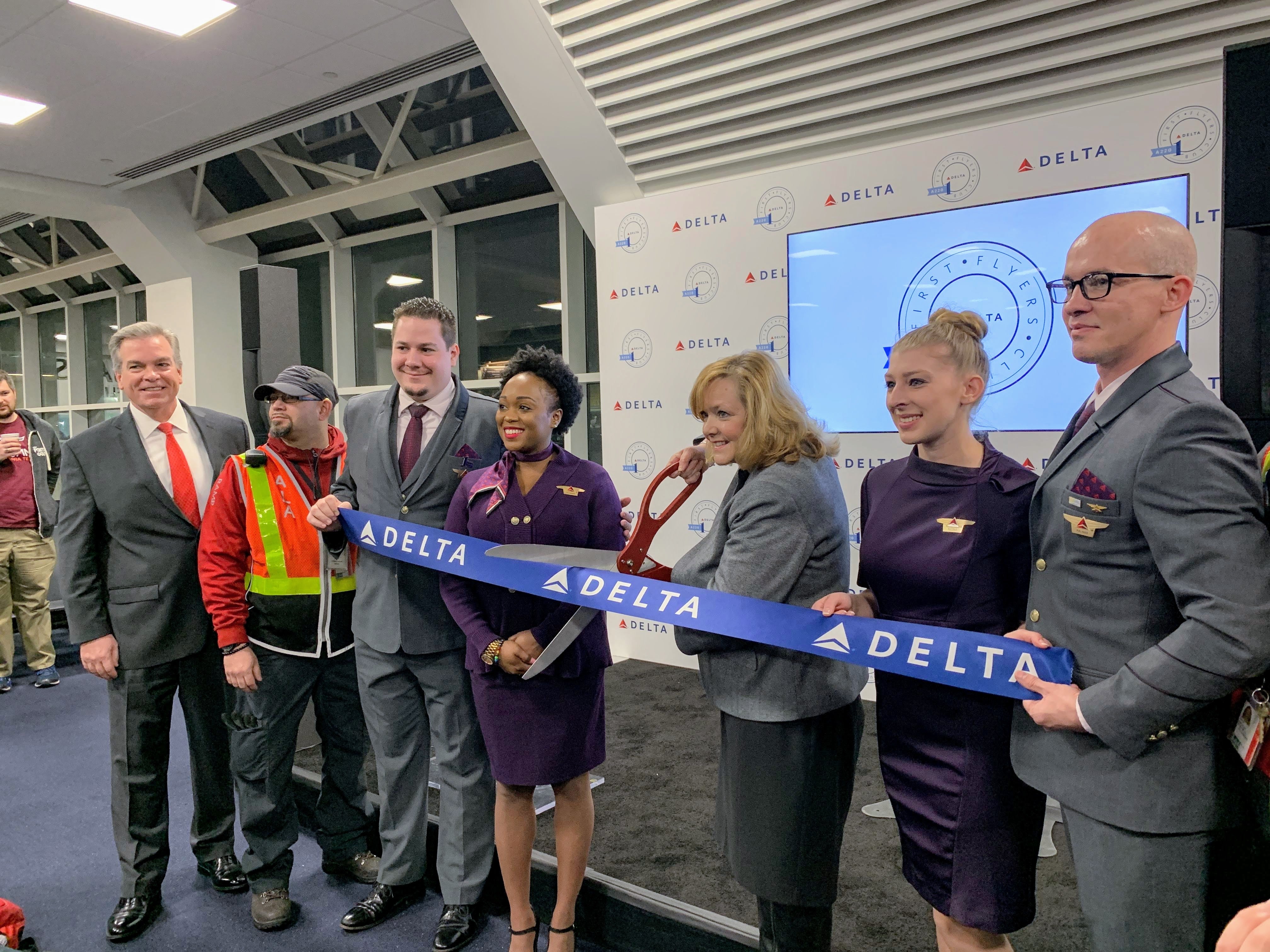 delta a220 ribbon cutting ceremony lga