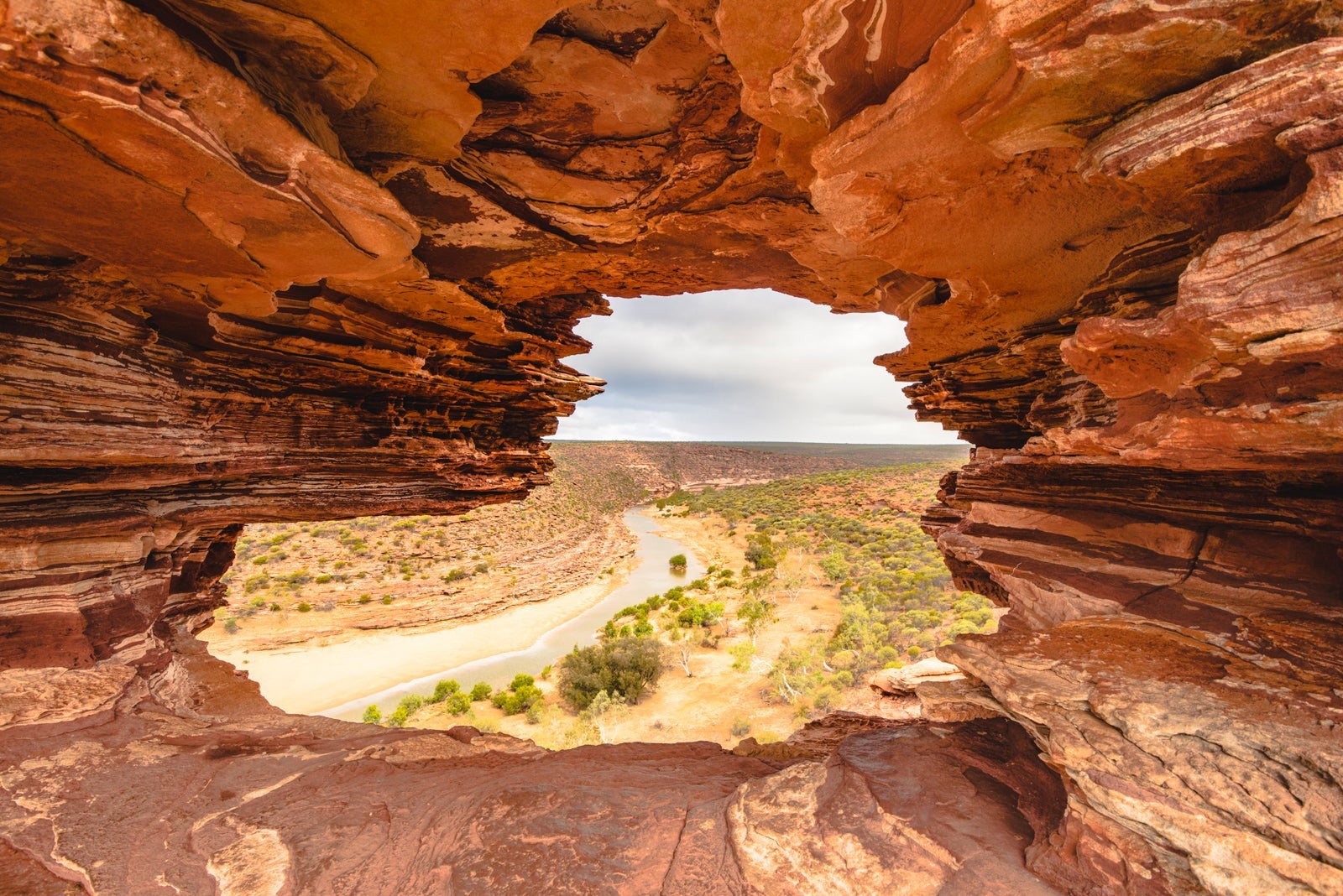 Nature's Window natural rock formation in Kalbarri National Park. Western Australia.