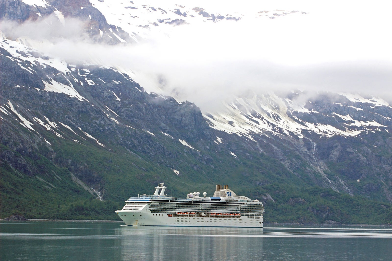 Large cruise ship Island Princess Glacier Bay Inside Passage Southeast Alaska USA