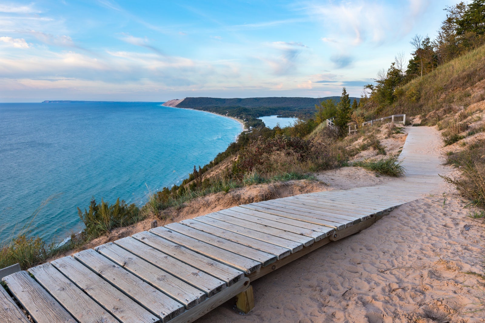 Lake Michigan Overlook at Sleeping Bear Dunes in Michigan