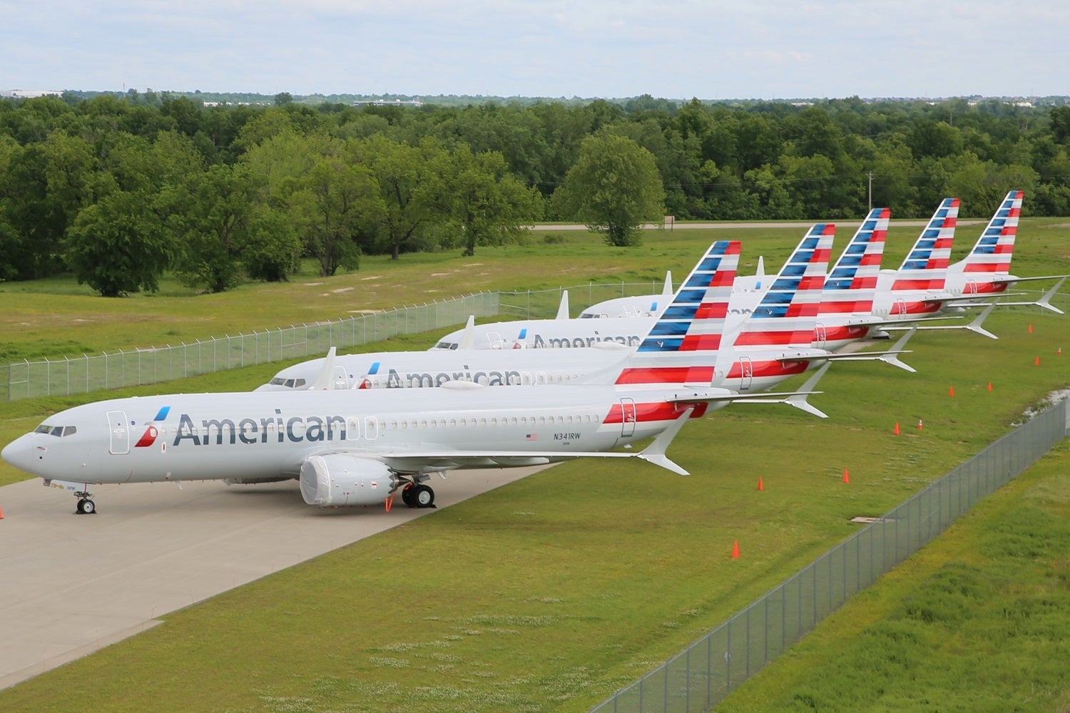 American Airlines 737 MAX stored in Tulsa C10A0948