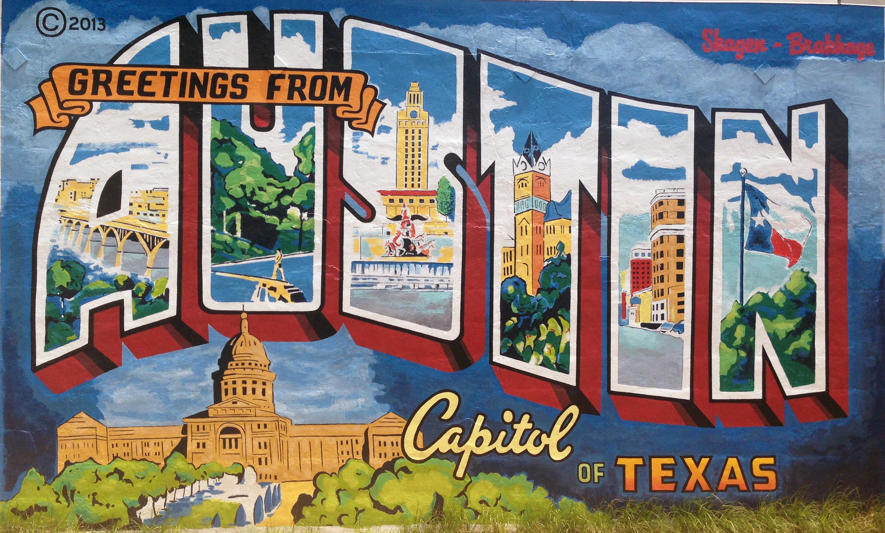 Greetings from Austin Mural