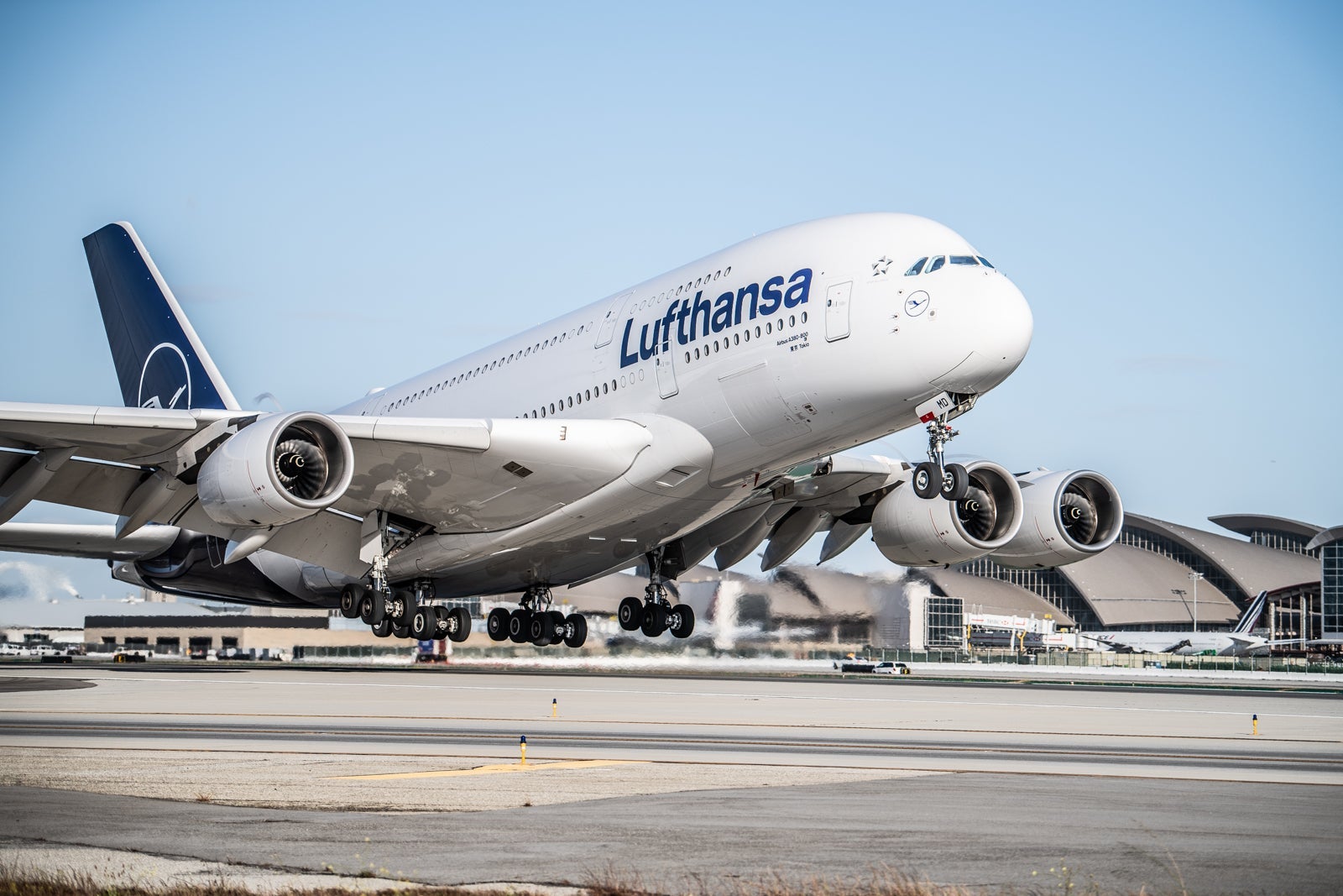 Lufthansa A380 at Los Angeles International (LAX) (3) - Ryan Patterson.