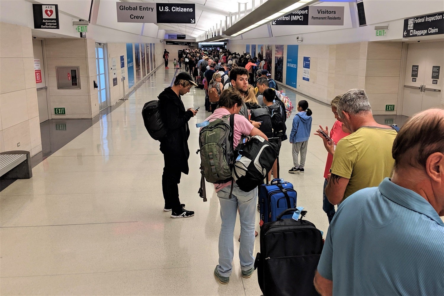SFO immigration line May 20 JT Genter