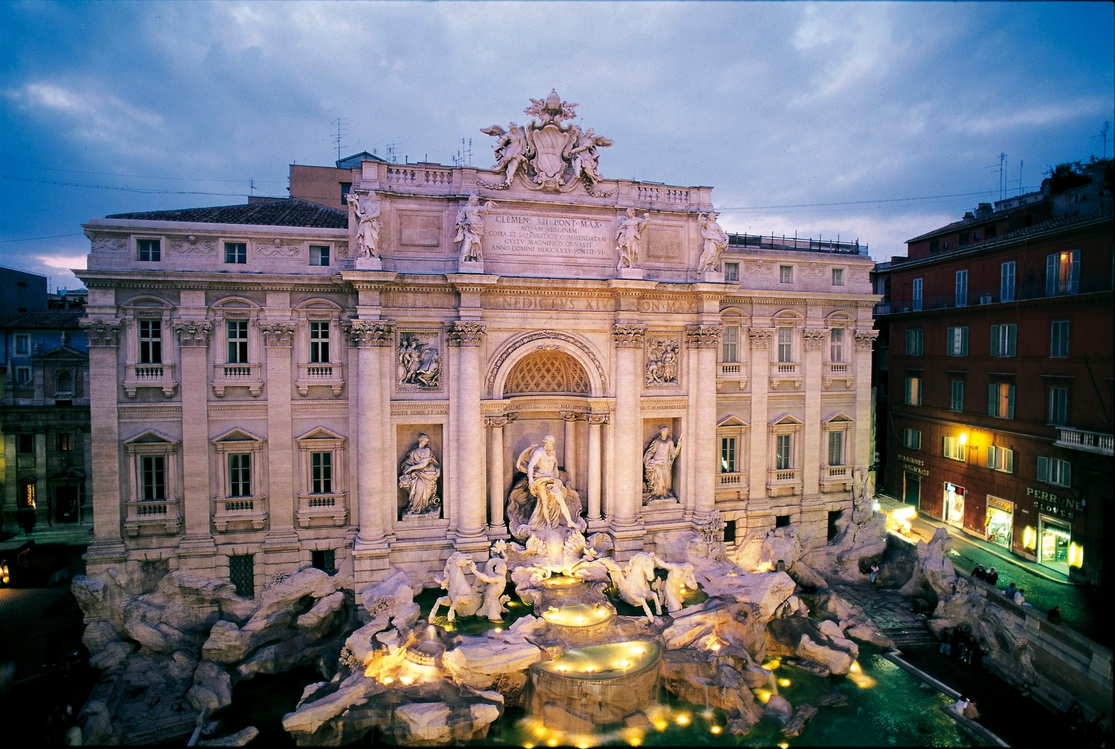 Trevi Fountain at sunset, 1732-1762, Rome, Lazio