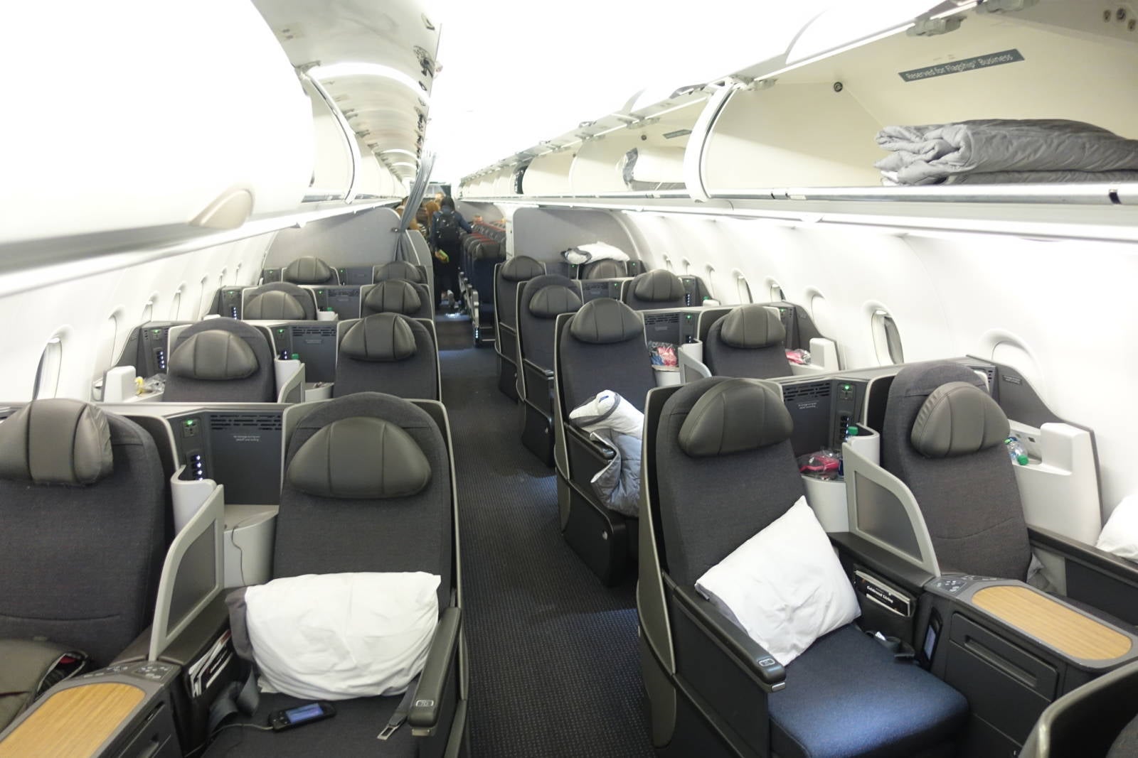 American Airlines A321T business-class cabin