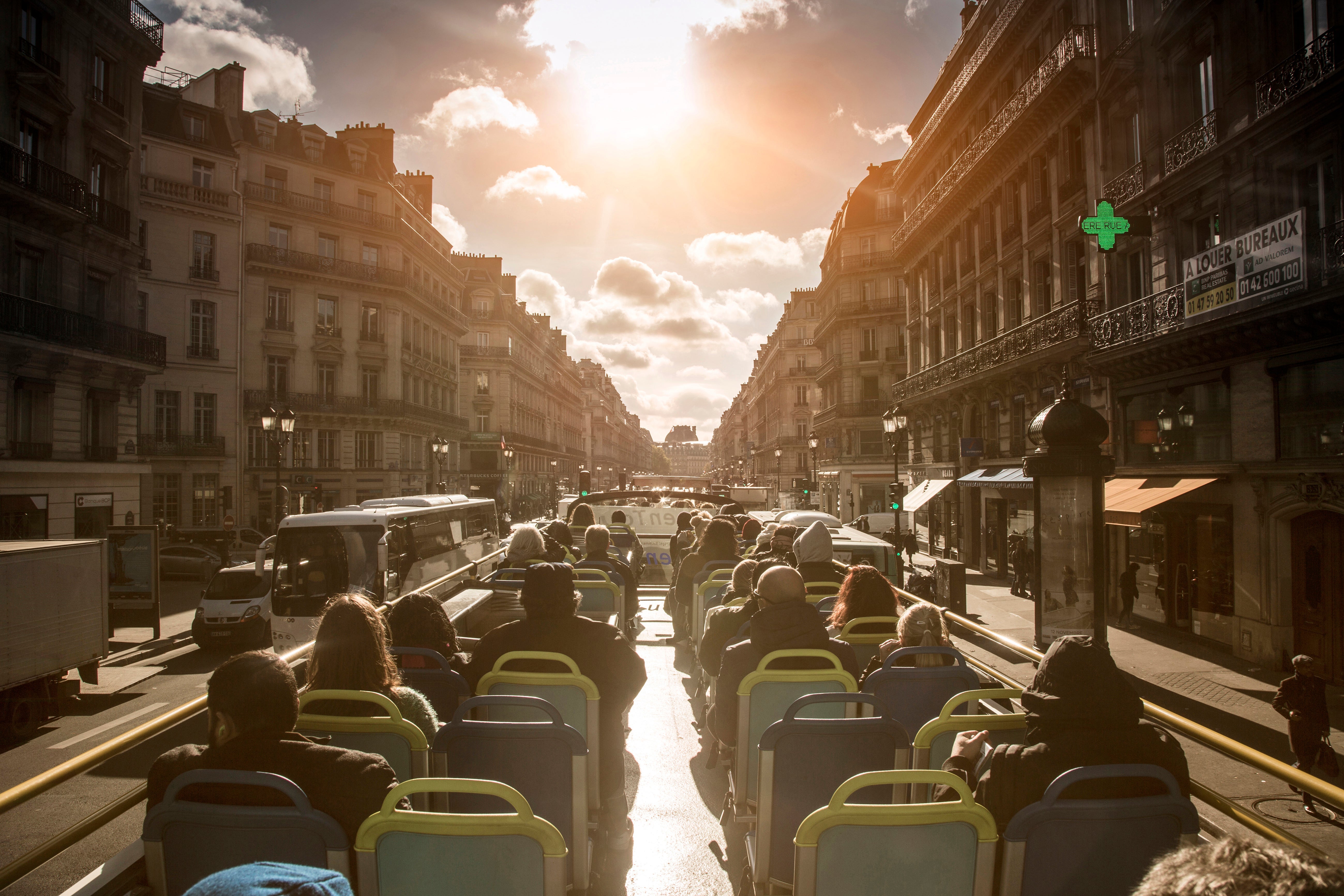 Double-decker bus tour in Paris, Ile-de-France, France