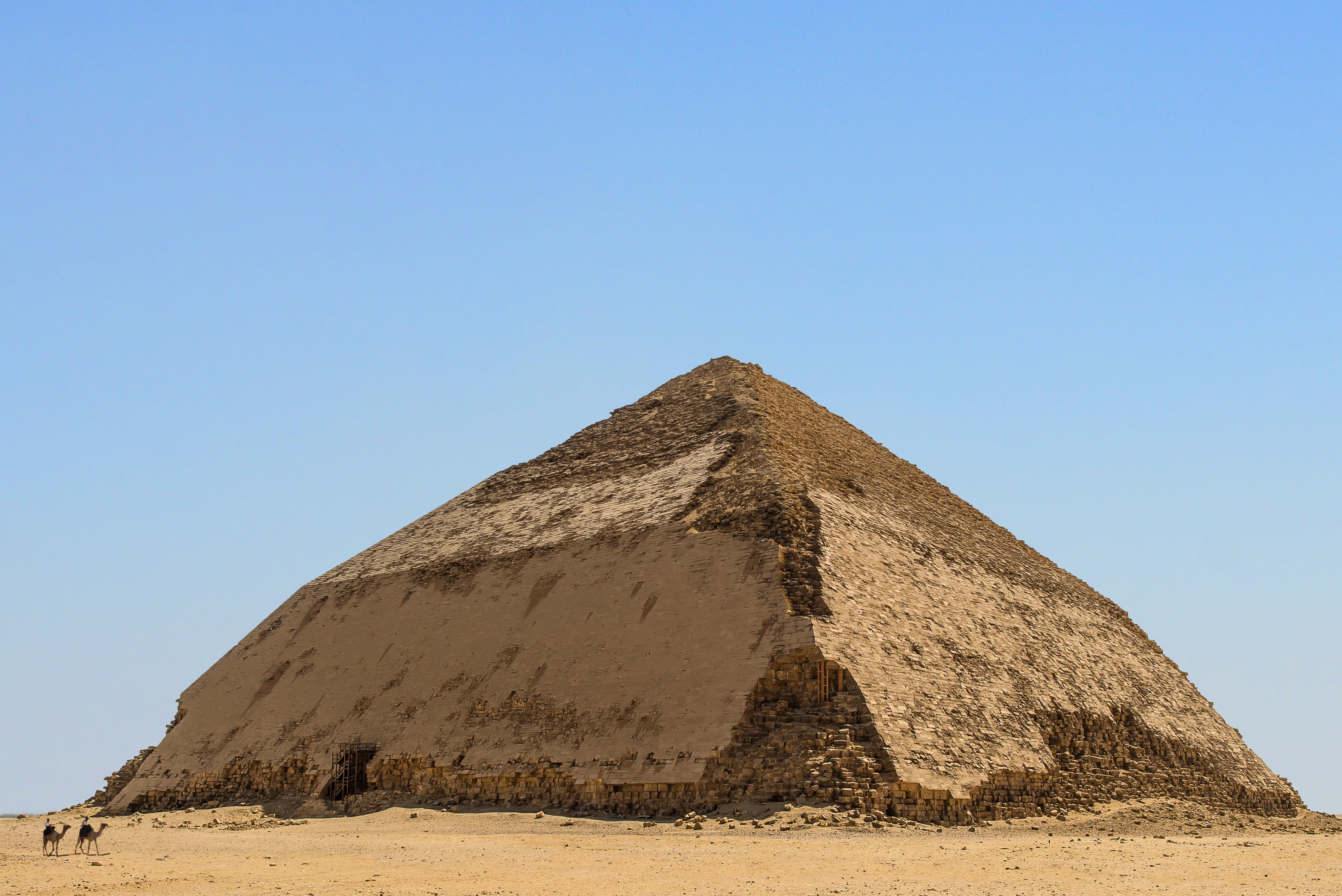 Bent pyramid at Dahshur, Cairo, Egypt.