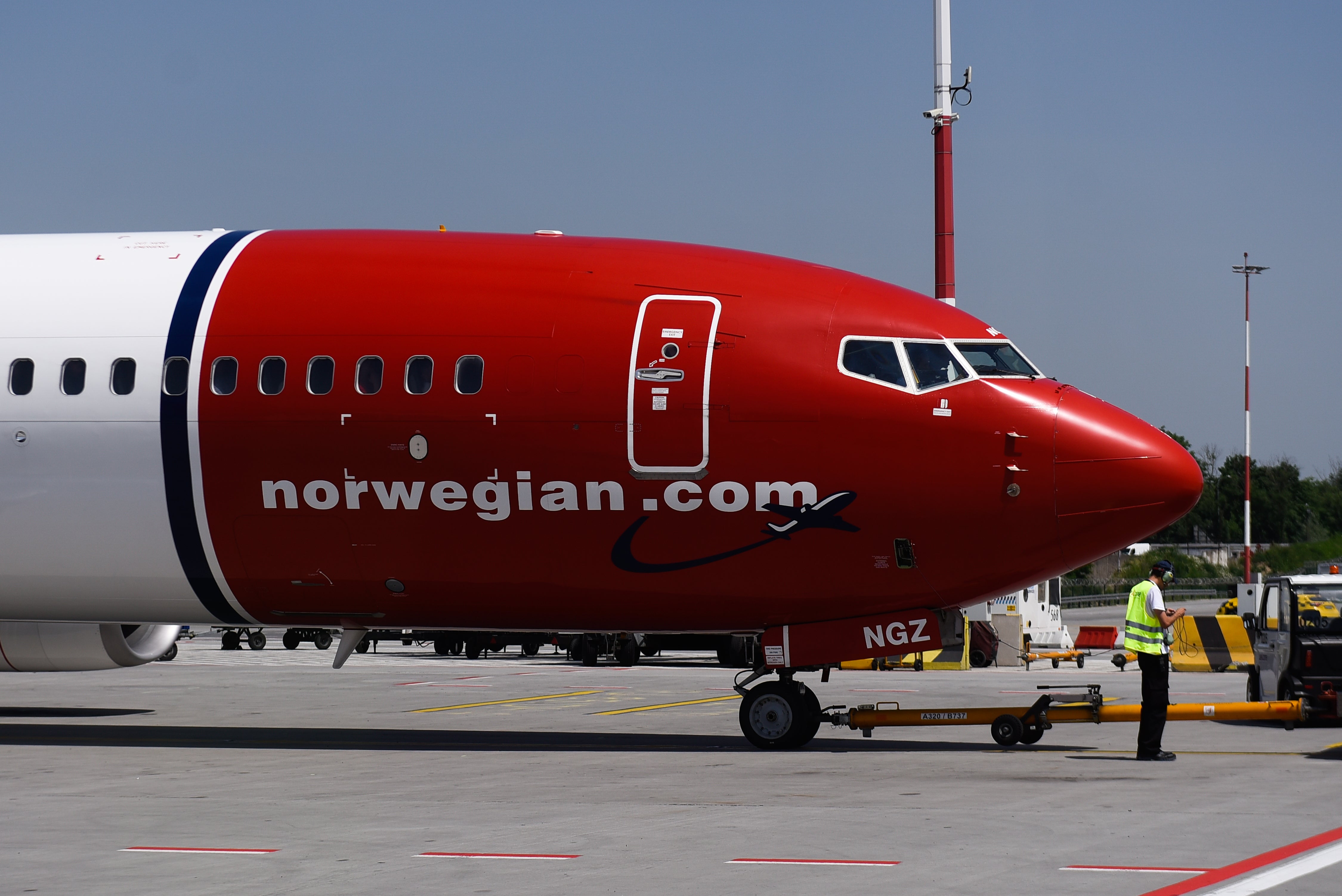Norwegian Air Boeing 737 Max 8 Aircraft seen at the Krakow