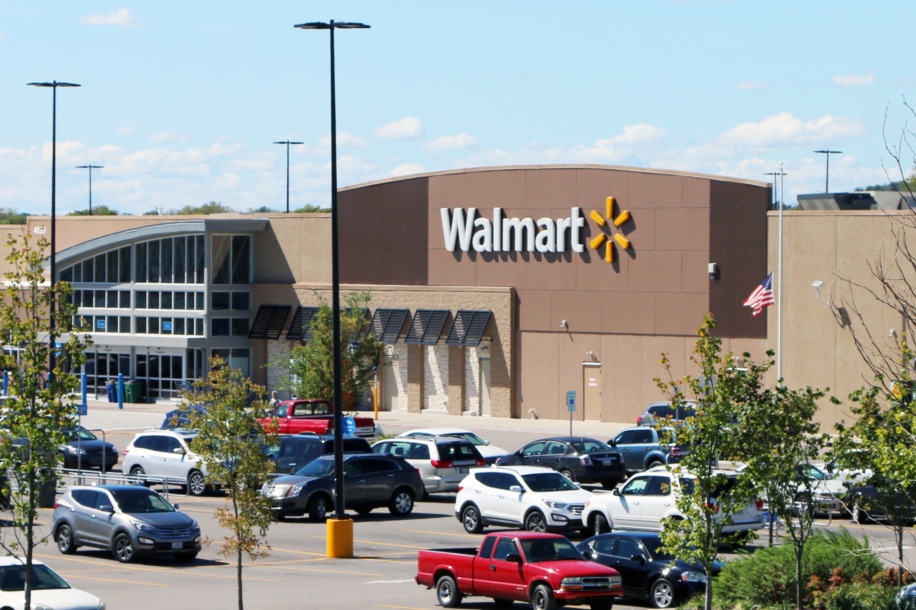 Exterior of a Walmart store