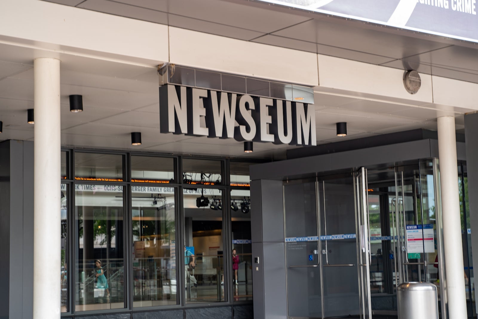 Exterior of the Newseum, a journalism museum in the District of Columbia, USA