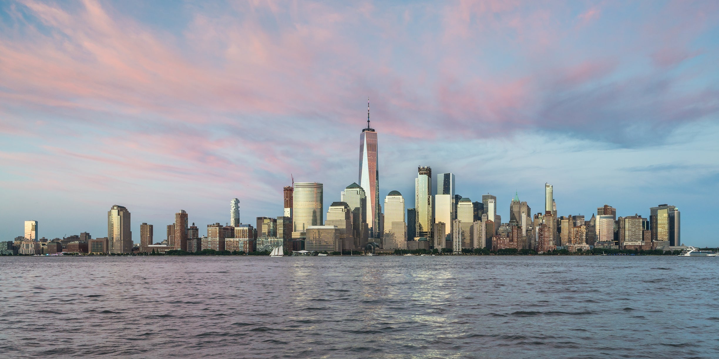 Sunset View of Lower Manhattan - New York