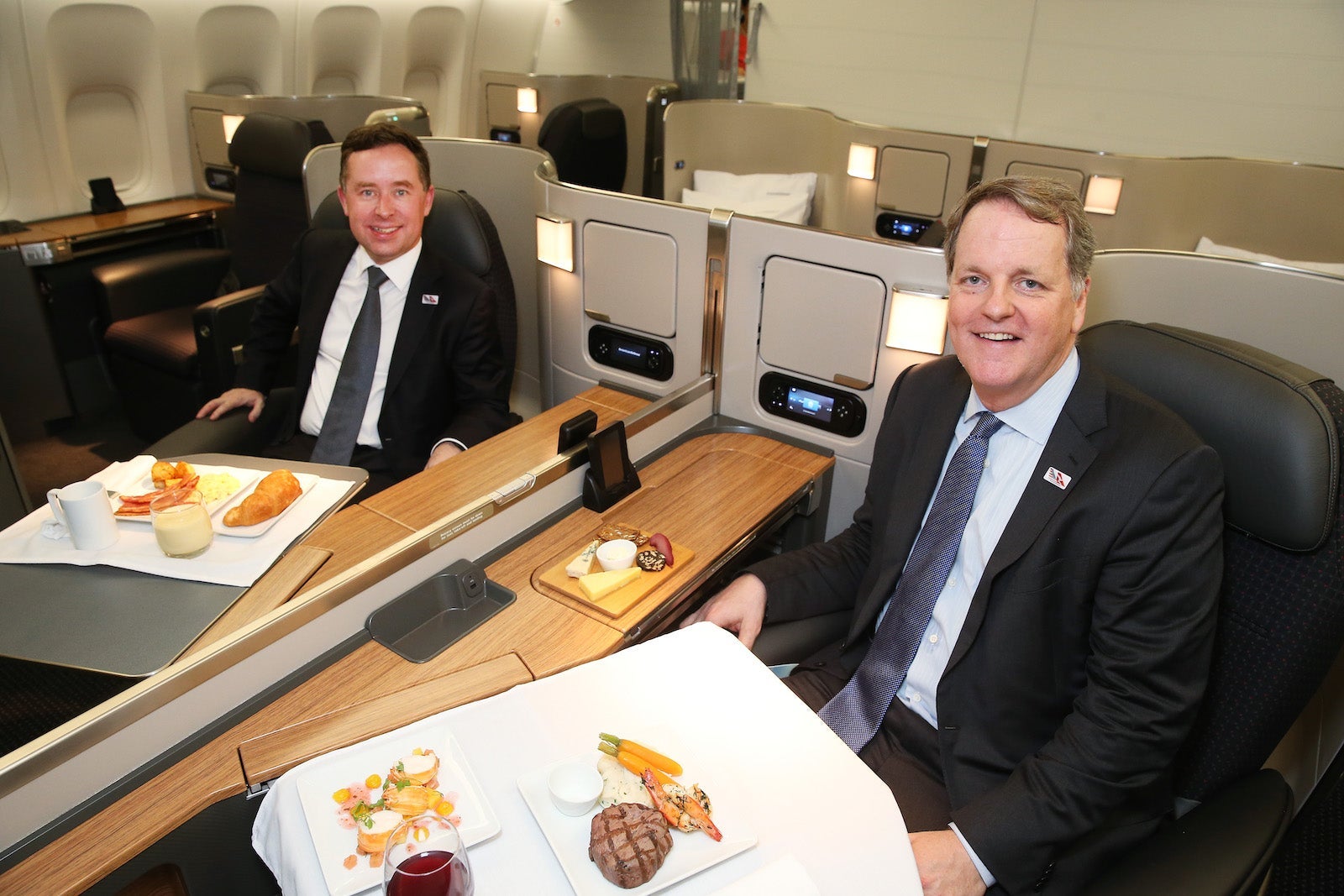 American Airlines And Qantas Airways Joint News Conference On Route Alliance And Tour Of Boeing 777