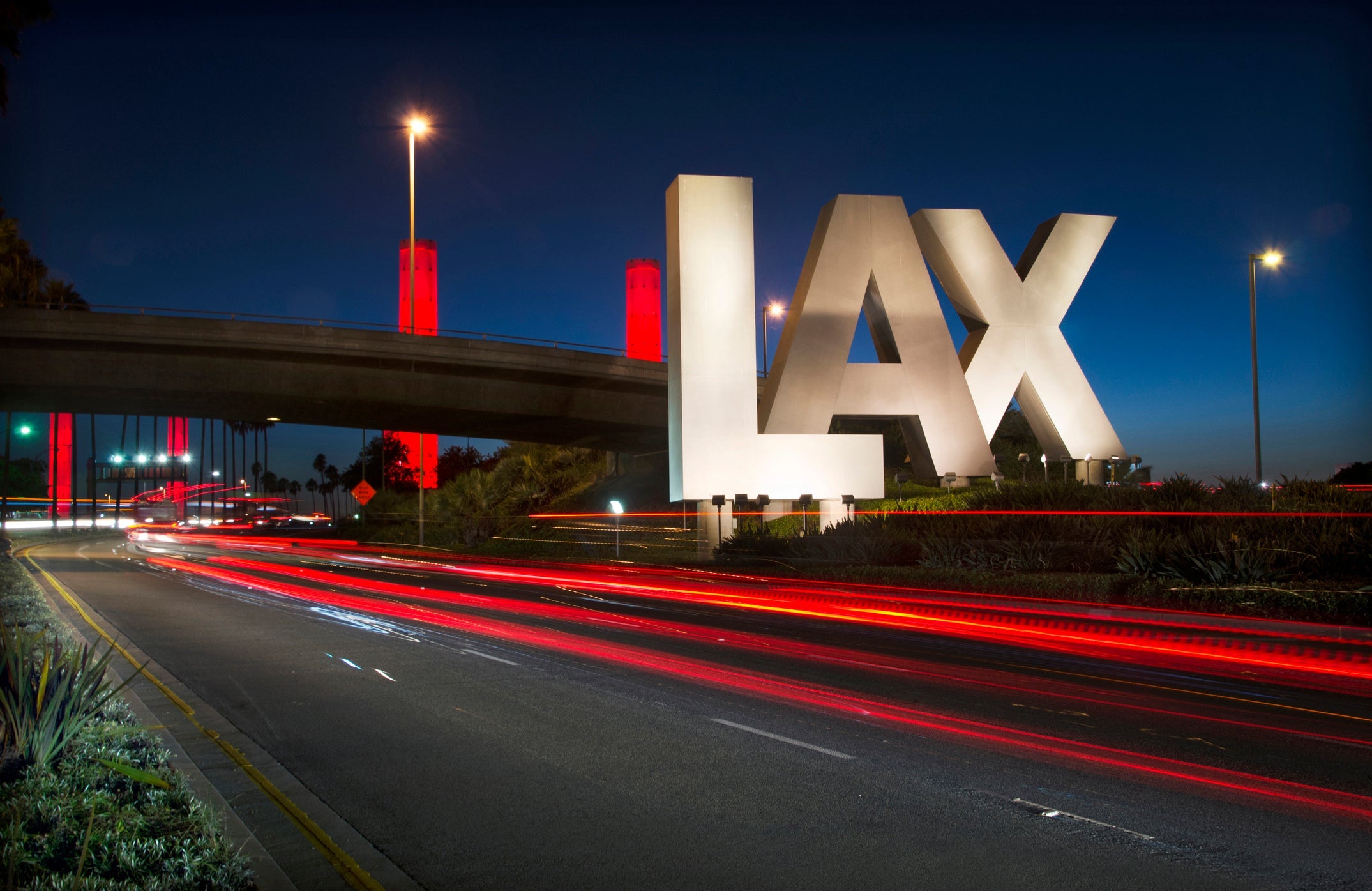 LAX sign at Los Angeles International Airport