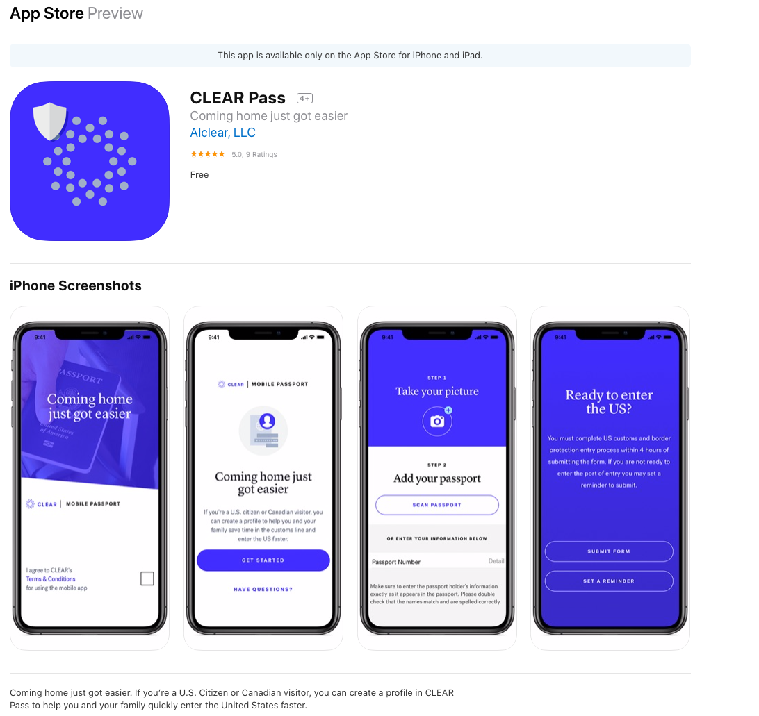 Clear app in Apple App Store.