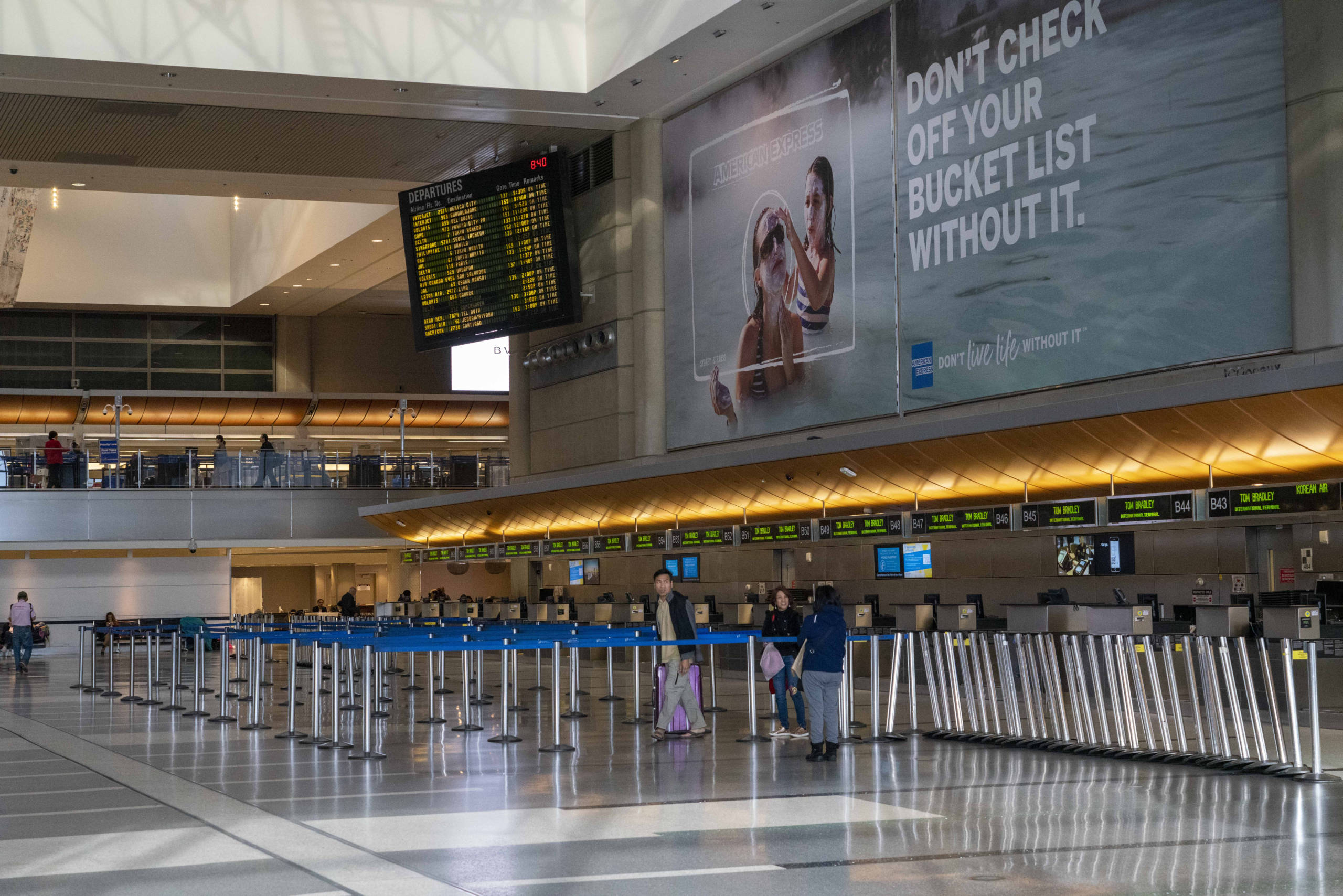 Travelers At LAX Airport As U.S. Warns On Travel Abroad