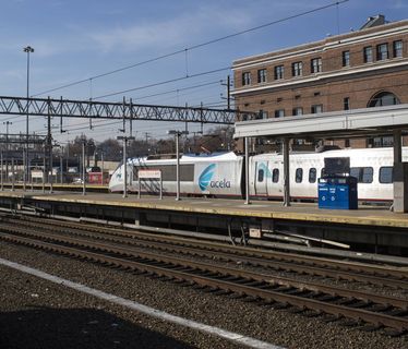 Amtrak's Acela Heads To Washington, DC's Union Station
