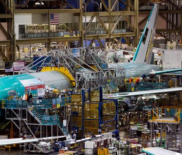 Final Assembly Of 787 Dreamliner And 777 Inside The Boeing Co. Everett Factory