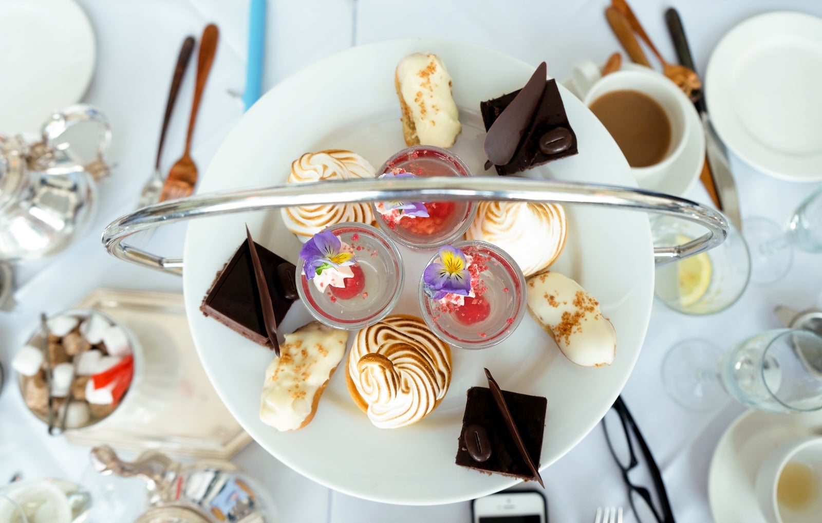 Table with english afternoon tea