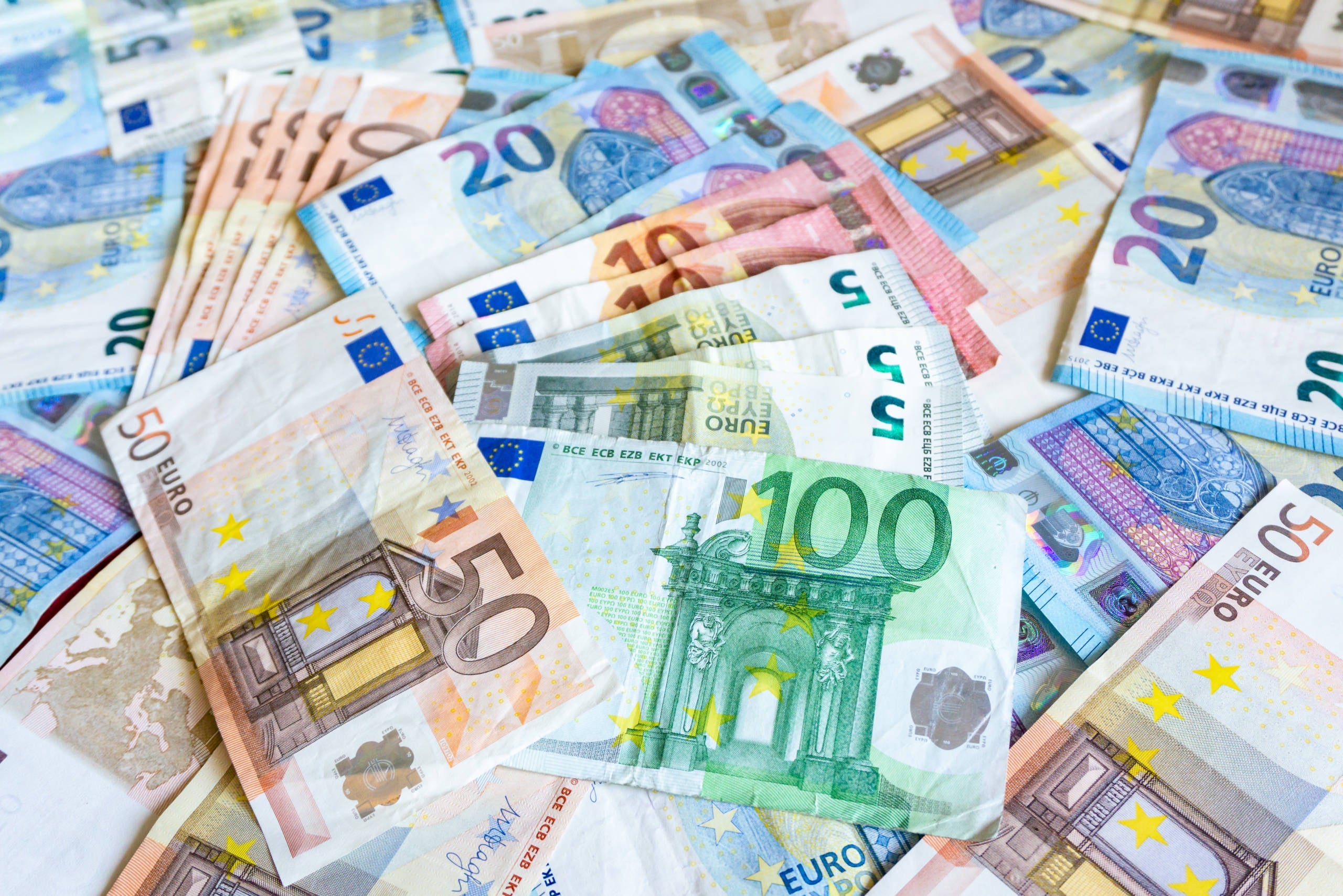 Euro banknotes