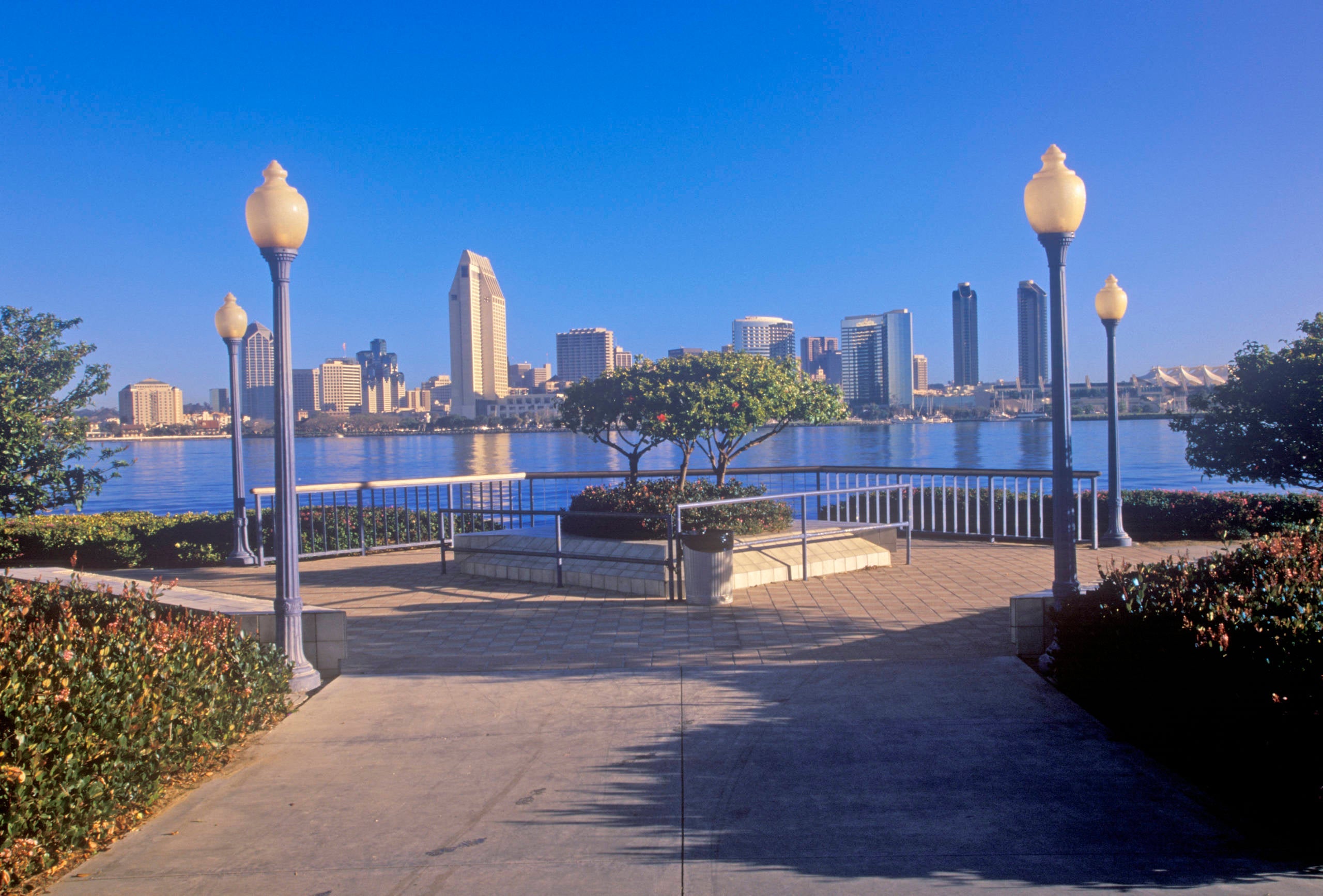 Morning light on the San Diego Bay, view from Coronado, San Diego, California