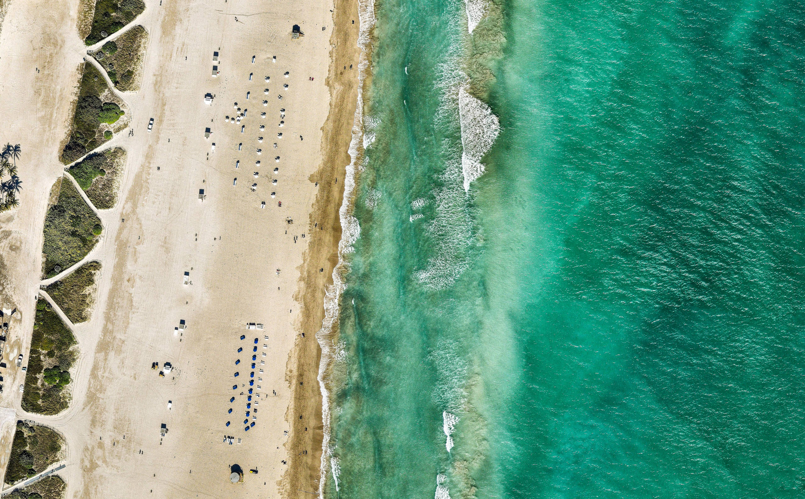 Aerial view of Miami beach. Florida, USA