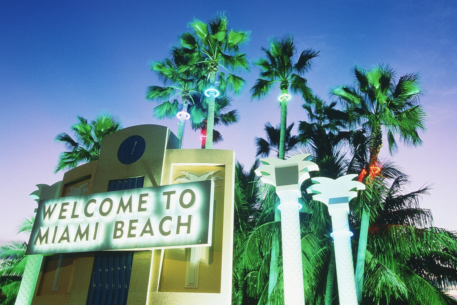 USA, Florida, Miami, 'Welcome to Miami' sign